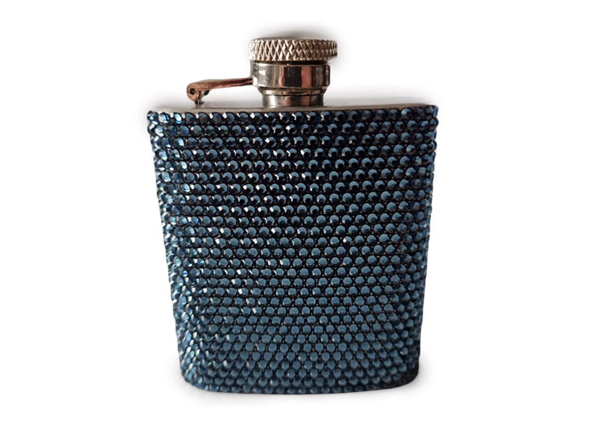 Swarovski Taşlı Kaplı Matara Dark Blue(Outlet)