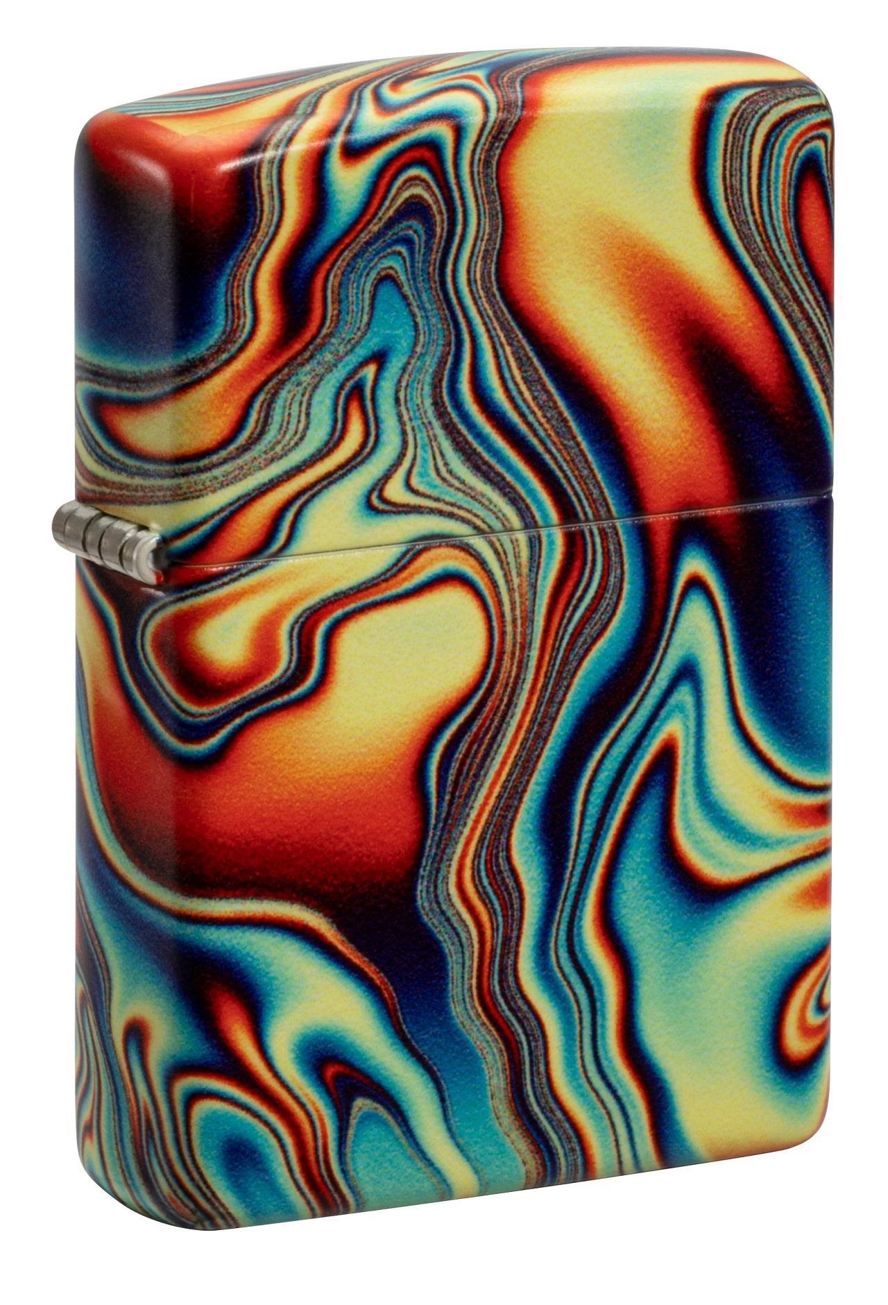 Zippo Glow In The Dark Colorful Swirl Pattern Çakmak