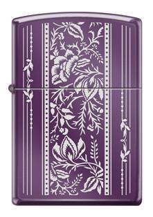 Zippo Indıgo abyss Floral Design - Lasered Çakmak