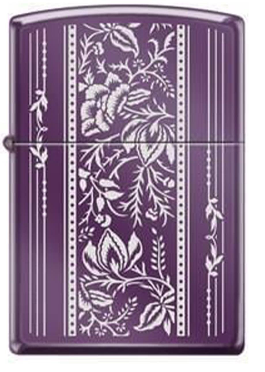 ZİPPOZippo ÇakmaklarZippo Indıgo abyss Floral Design - Lasered Çakmak