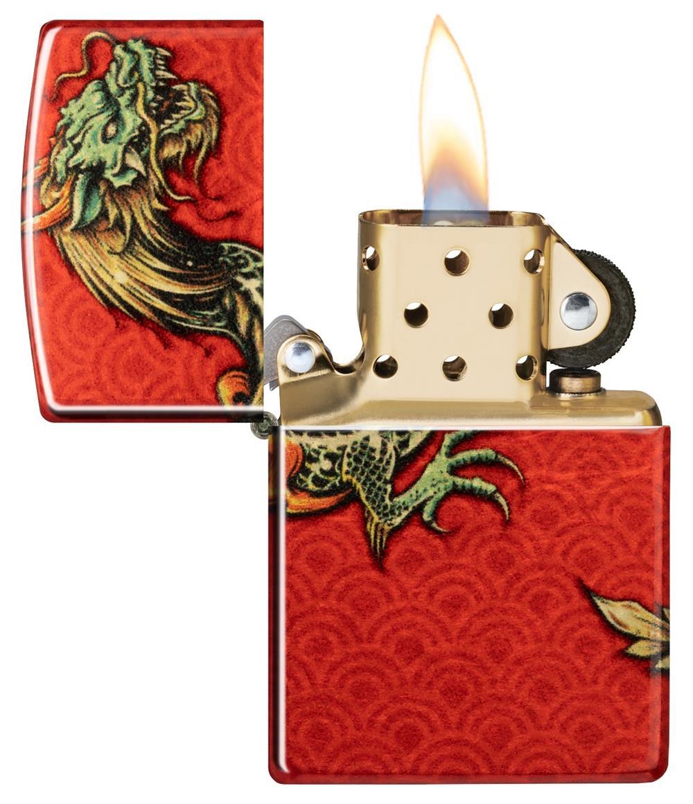 Zippo Red Dragon Design Benzinli Çakmak