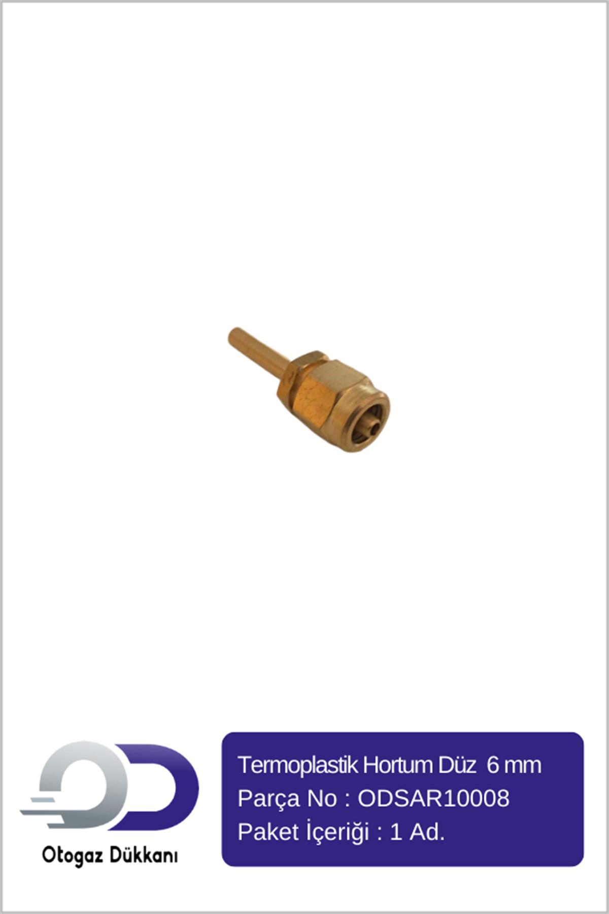 Termoplastik Hortum Ucu Düz 6 mm