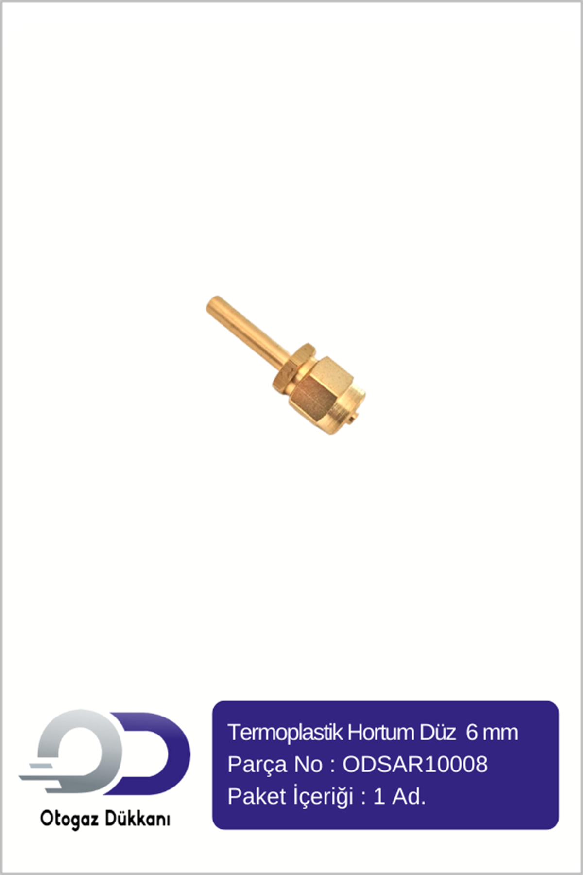 Termoplastik Hortum Ucu Düz 6 mm