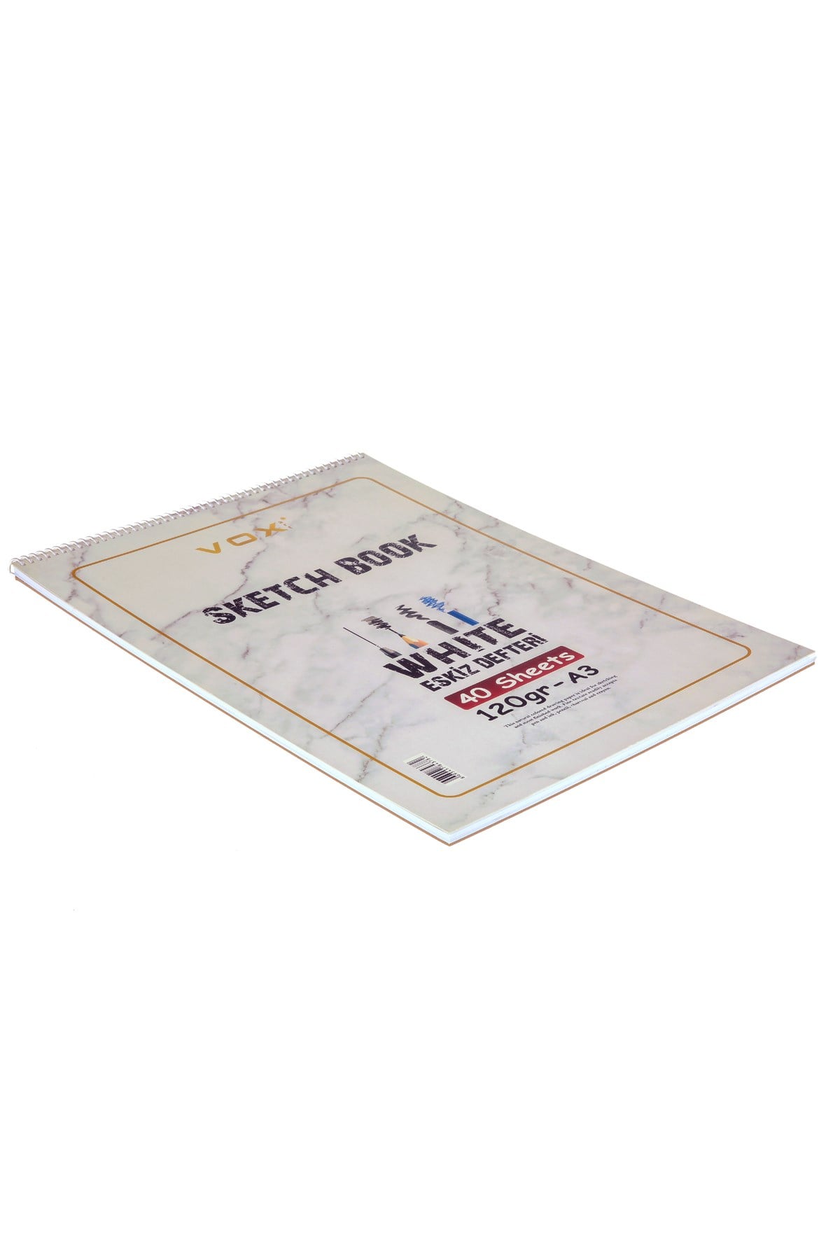 120 gr Eskiz Çizim Defteri - A-3 , 40 Yaprak