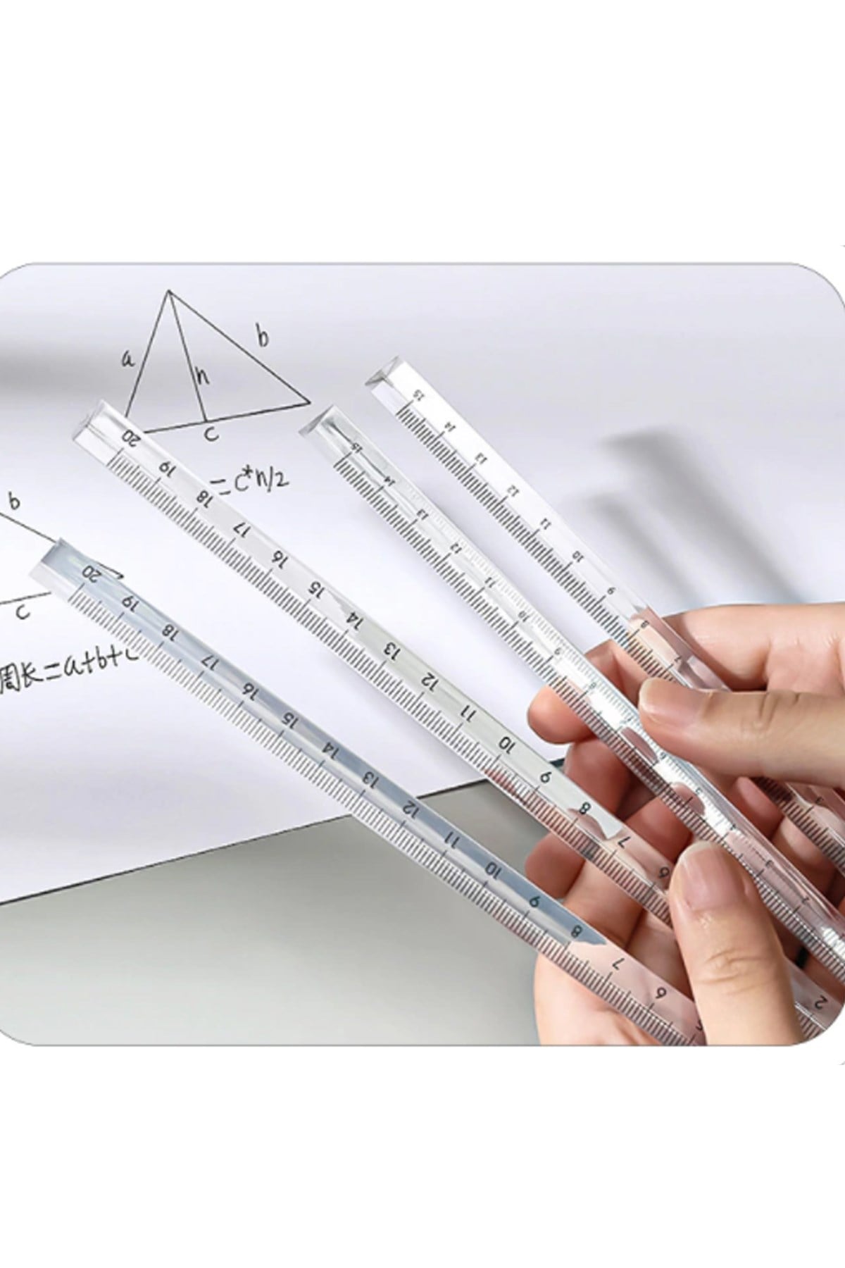 15 cm Piramit Cetvel - Akrilik