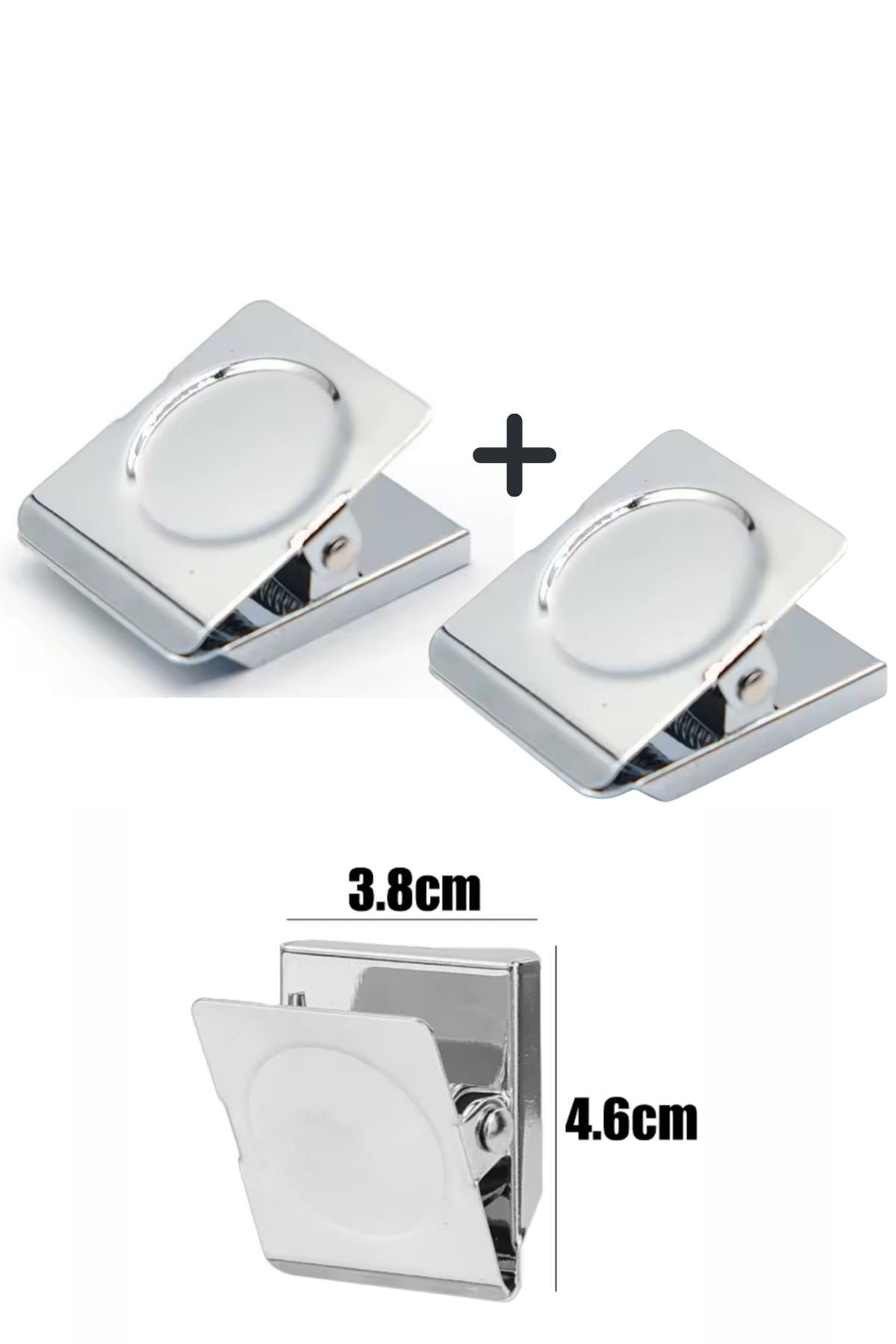 2 Adet Mıknatıslı Buzdolabı Magnet Fotoğraf Kağıt Evrak Tutucu Kıskaç