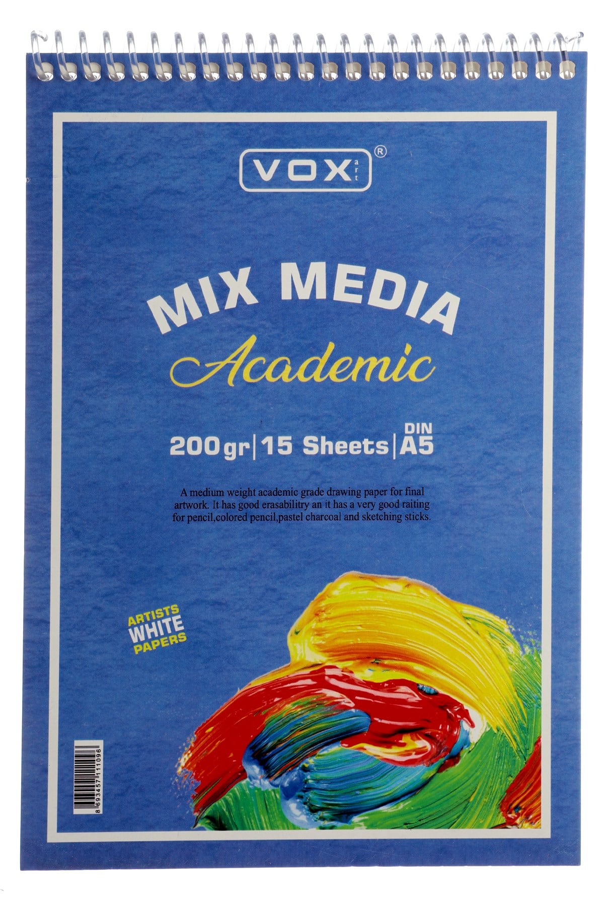200 gr Mix Media Defter - A5 - 15 Yaprak - Kaba Doku