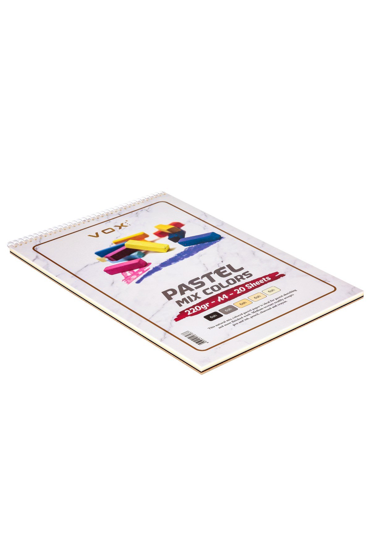 220 gr Pastel Boya Defteri 5 Renk -  A4 - 20 Yaprak