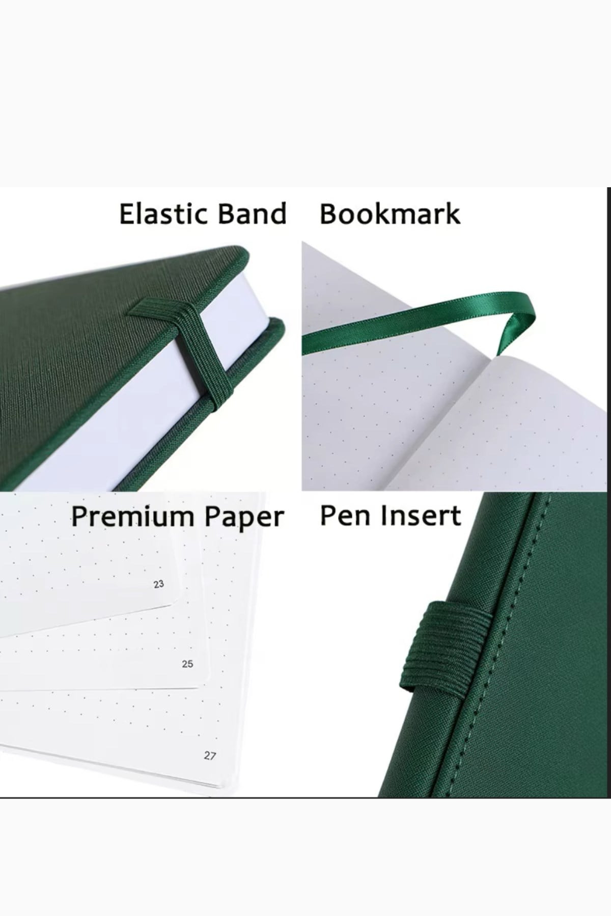 2'li Dolma Kalem Uyumlu, Numaralı Not Defteri 14*21cm, 110gr Noktalı 220 sayfa Defter