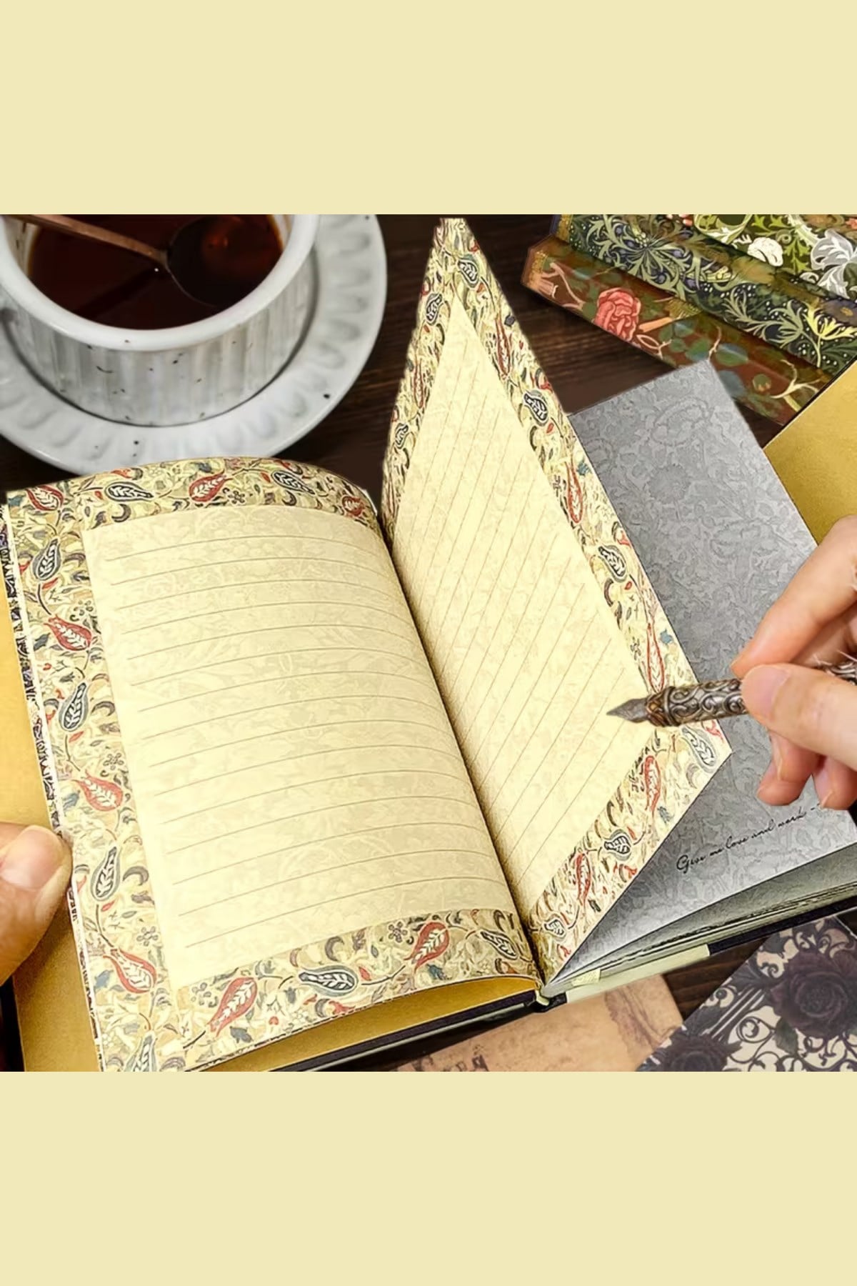 2'li William Morris Journal Not Defteri, 14*21cm 256 Sayfa, 100gr Desenli Kağıtlar