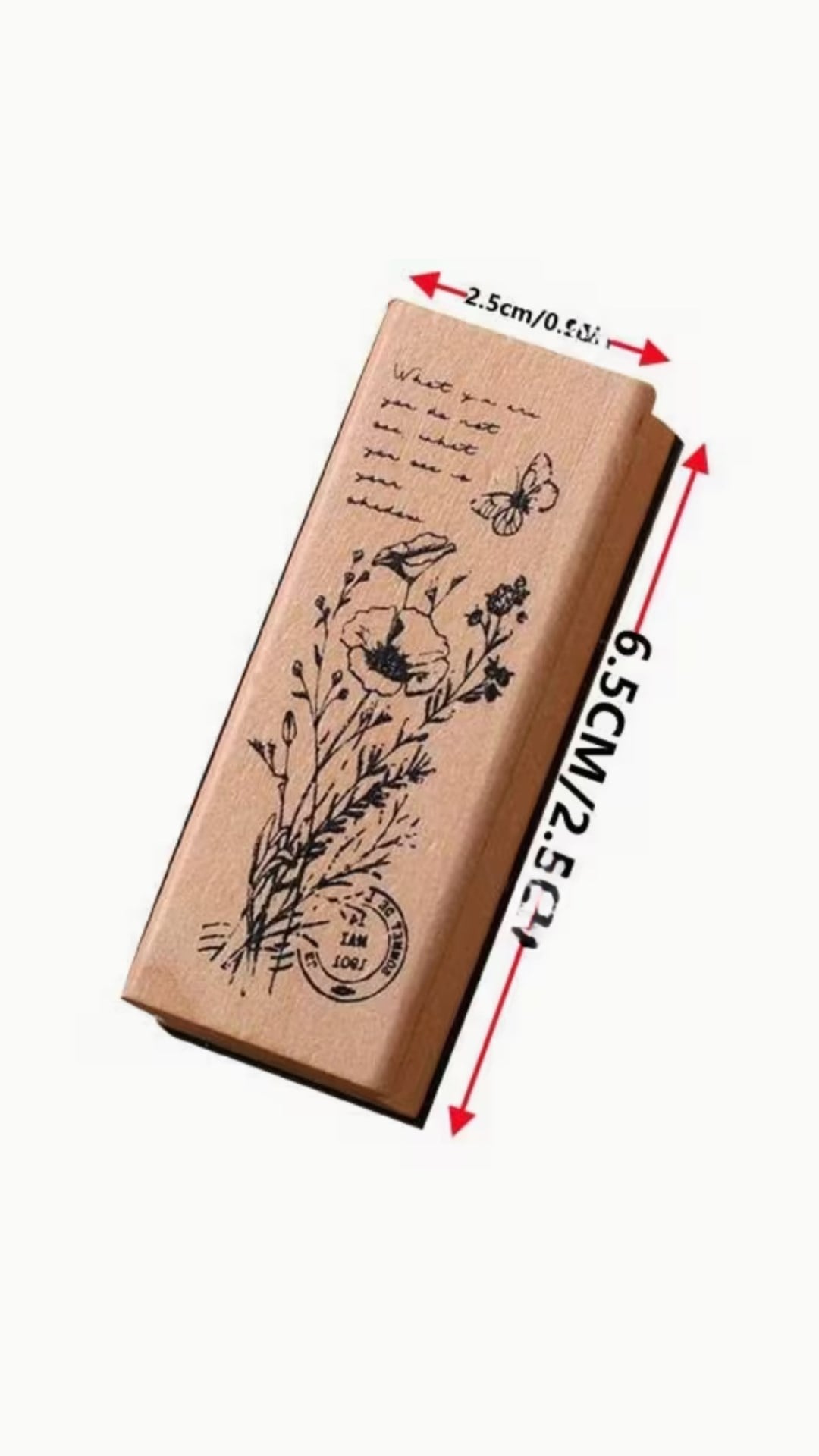 3'lü Ahşap Damga Seti, 6,5cm*2cm (2 adet Damga ve 1 ad.Istampa)