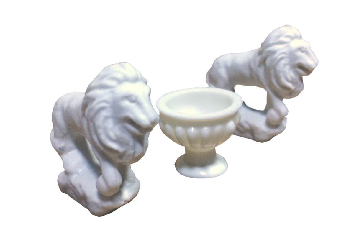 3'lü Maket Aslan Heykeli Yükseklik 2,6 cm (VX-45)