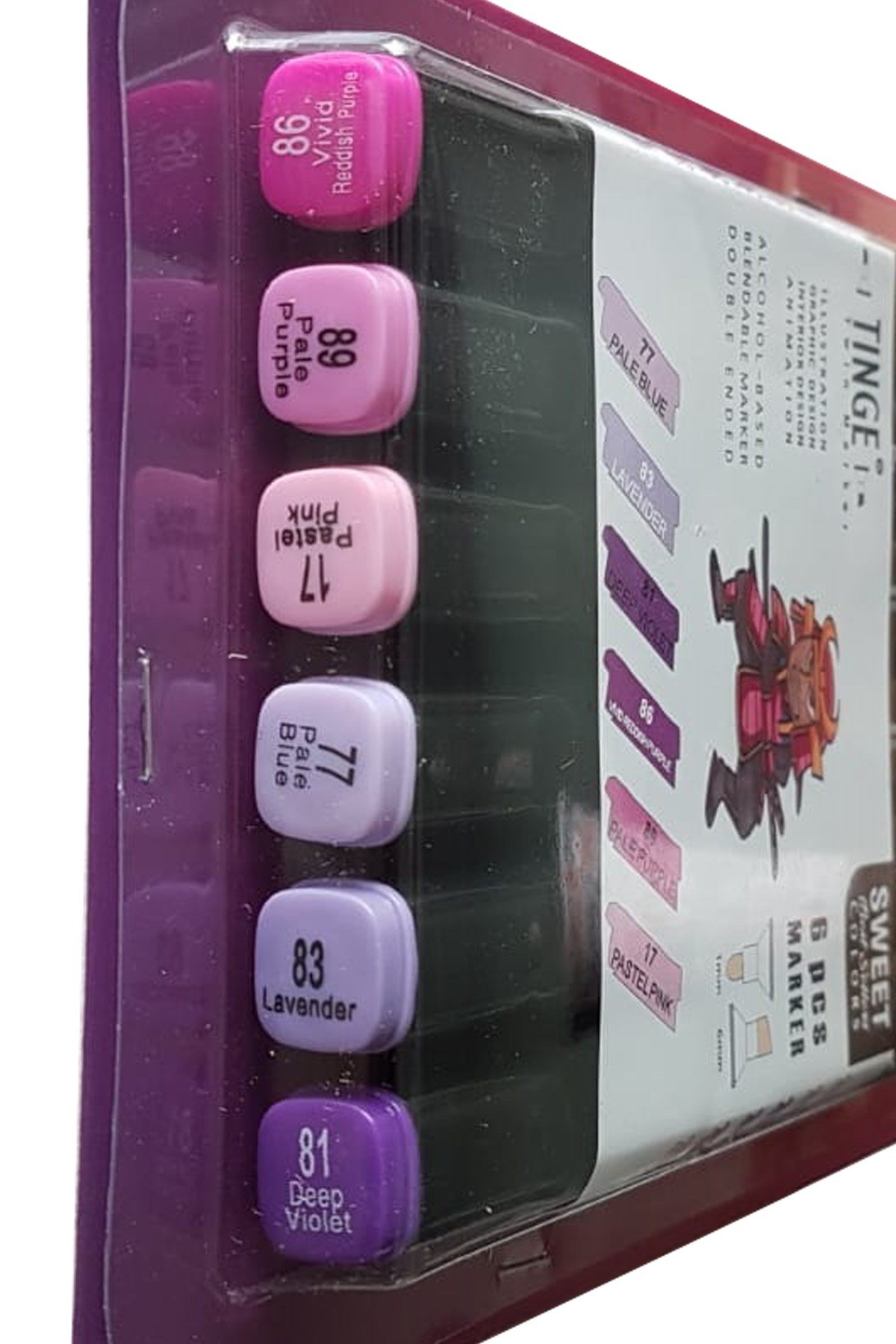 6'lı Tinge Çift Uçlu Sweet Marker Seti