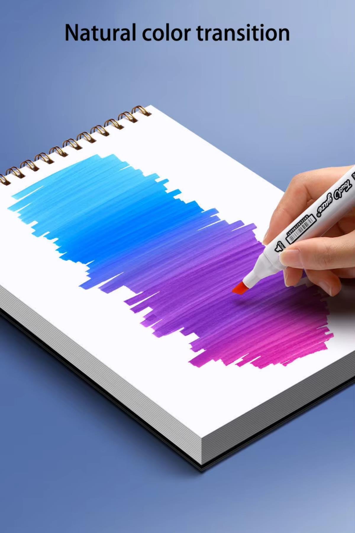 A4 Marker Kalem Defteri-Sert Kapak, 60 Yaprak 130gr (Arkaya Geçirmez)