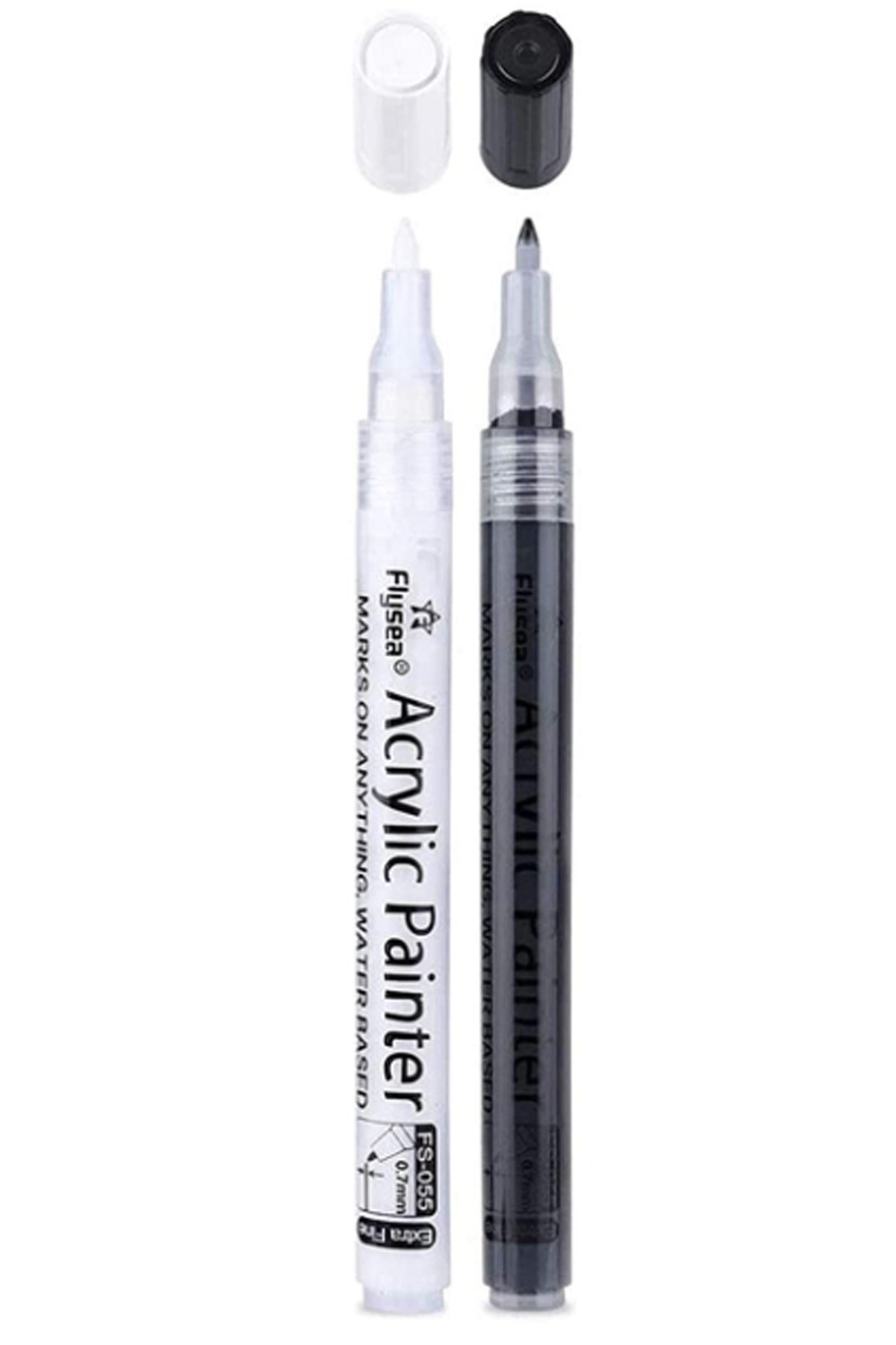 Akrilik Kalem 2'li Set - Yazı çizgi genişliği: 0.7mm S/B
