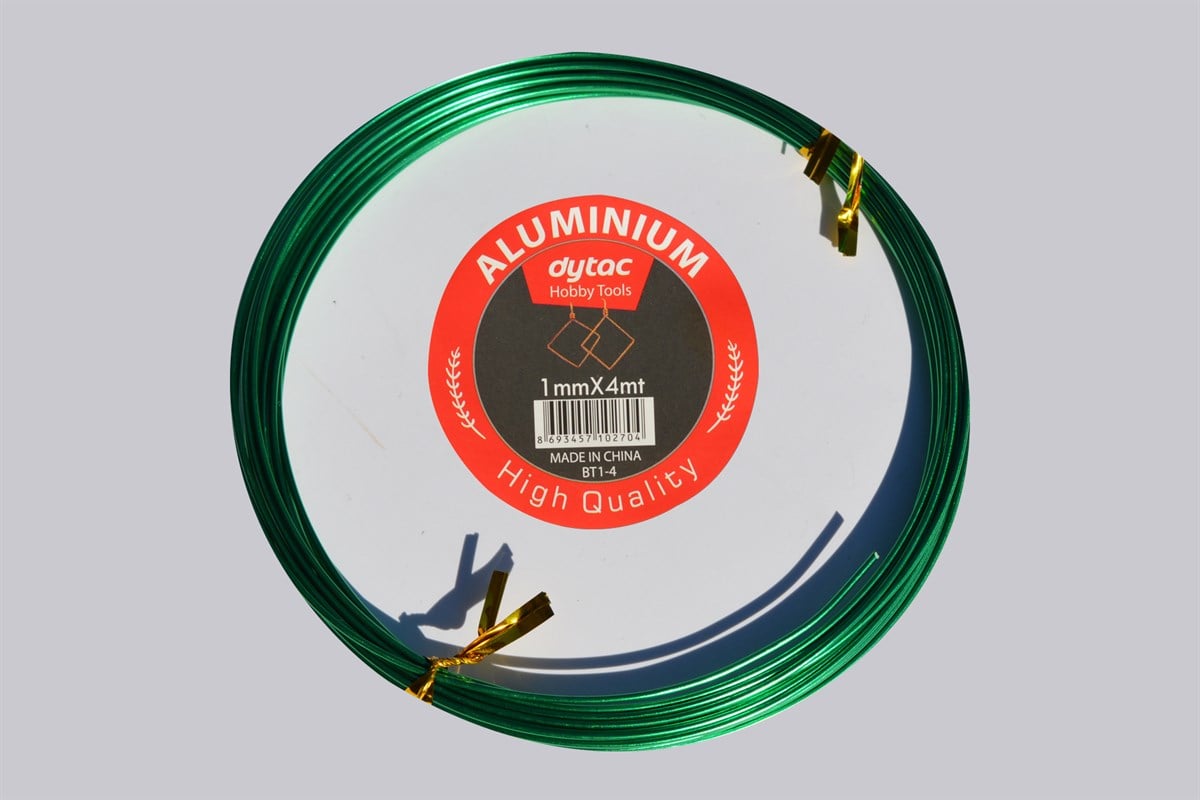 Alüminyum Tel 1 mm 4 Metre Yeşil (BT1-4)