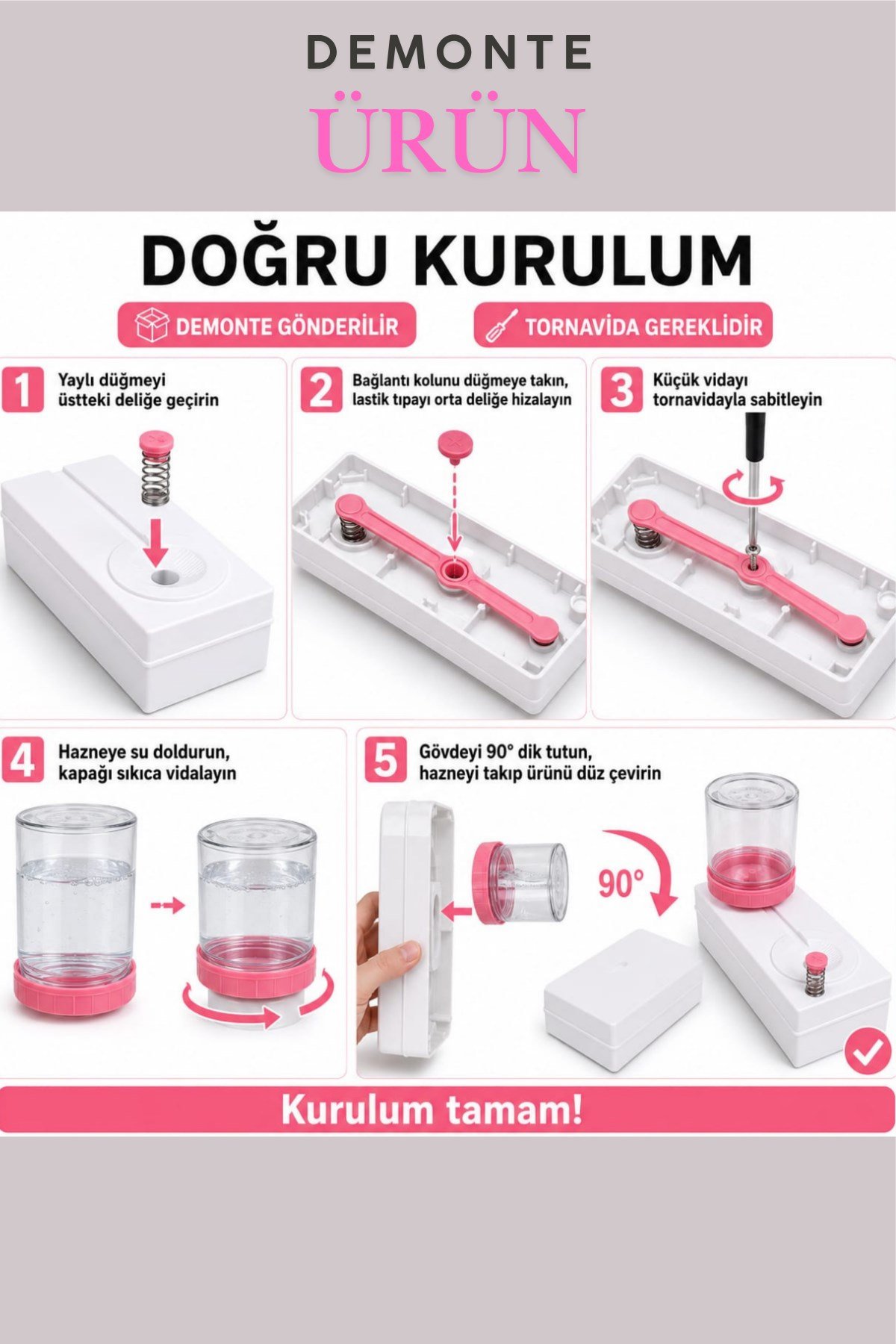 Fırça Temizleme Kabı- Su Hazneli  (Suluboya,Guaj boya,Akrilik boya) Demonte Gönderilir