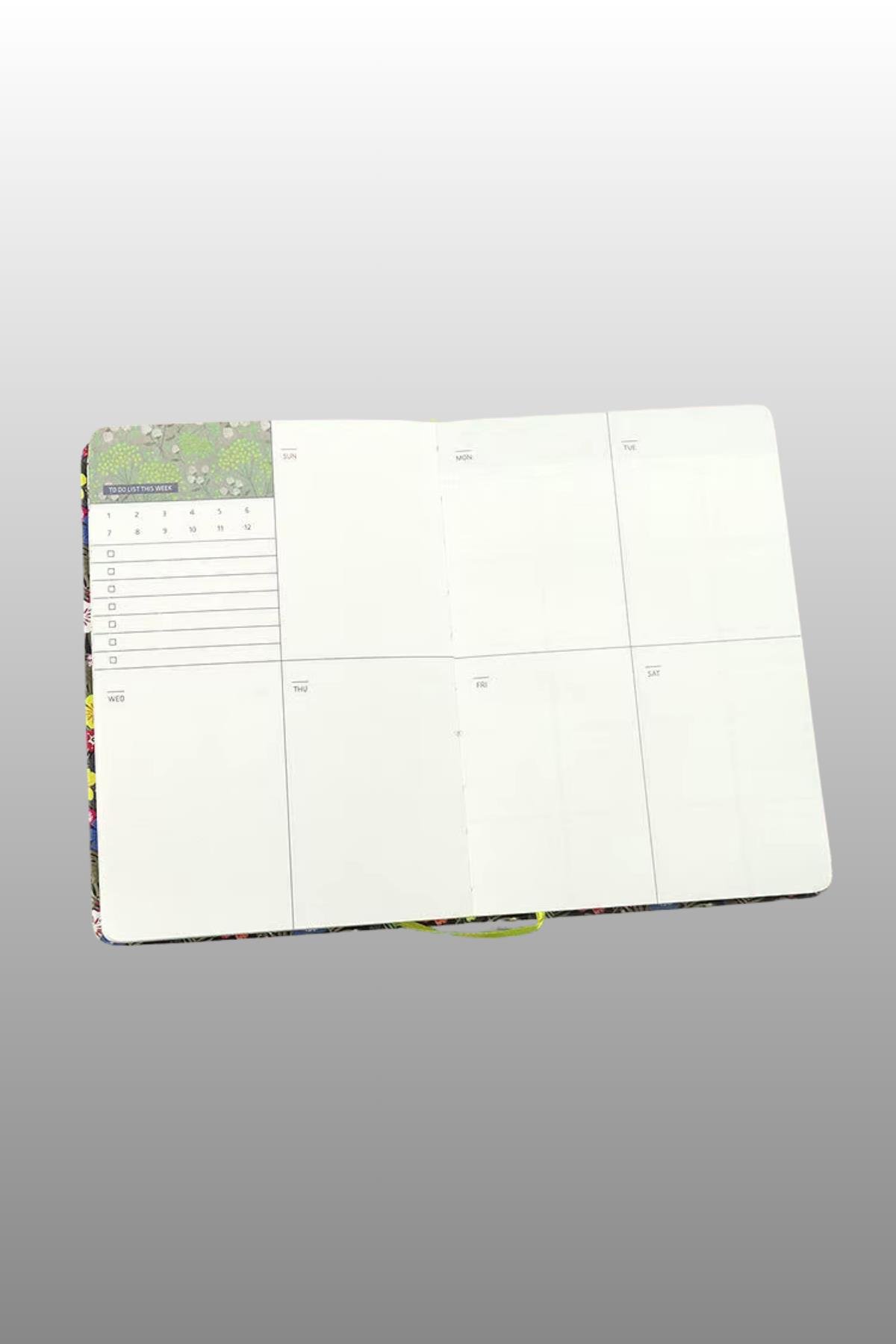Haftalık Planlayıcı Journal Not Defteri, 13*19cm 192 Sayfa-80gr Sert Kapak