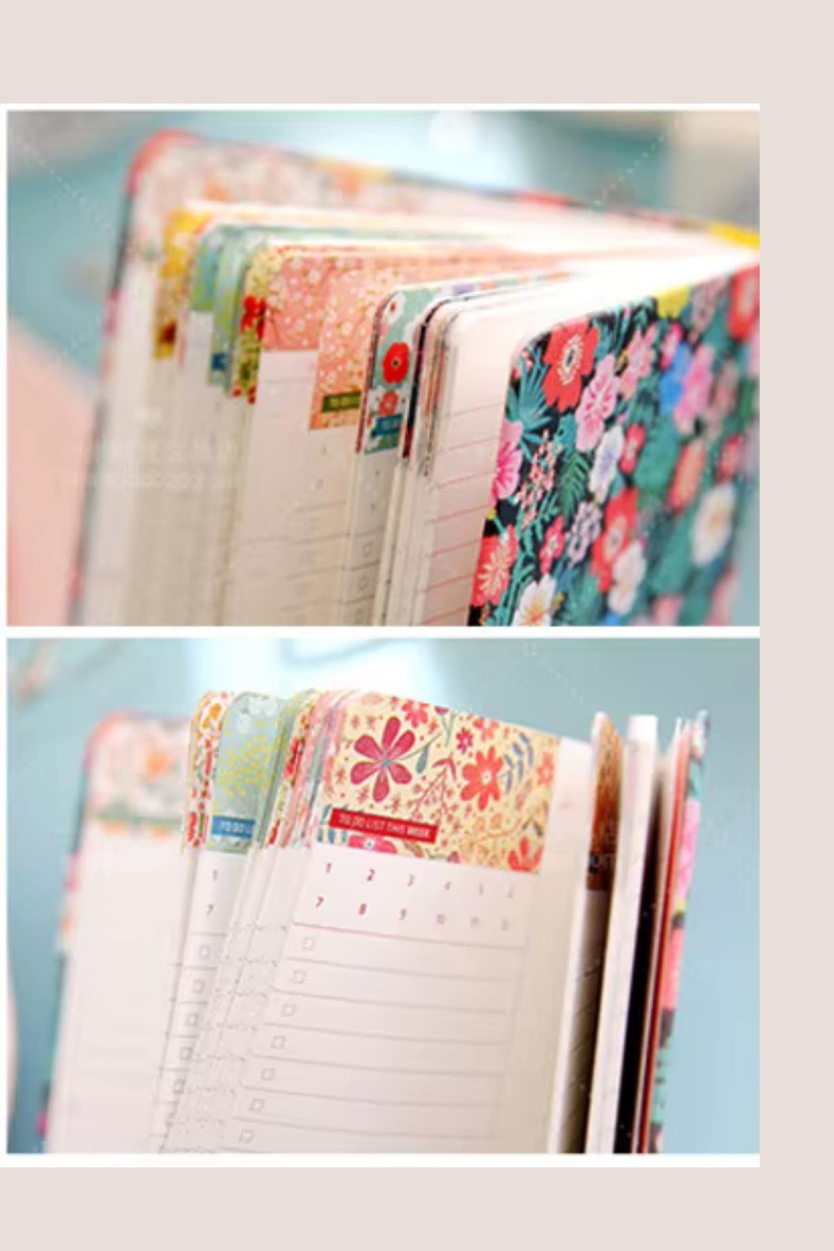 Haftalık Planlayıcı Journal Not Defteri, 13*19cm 192 Sayfa-80gr Sert Kapak