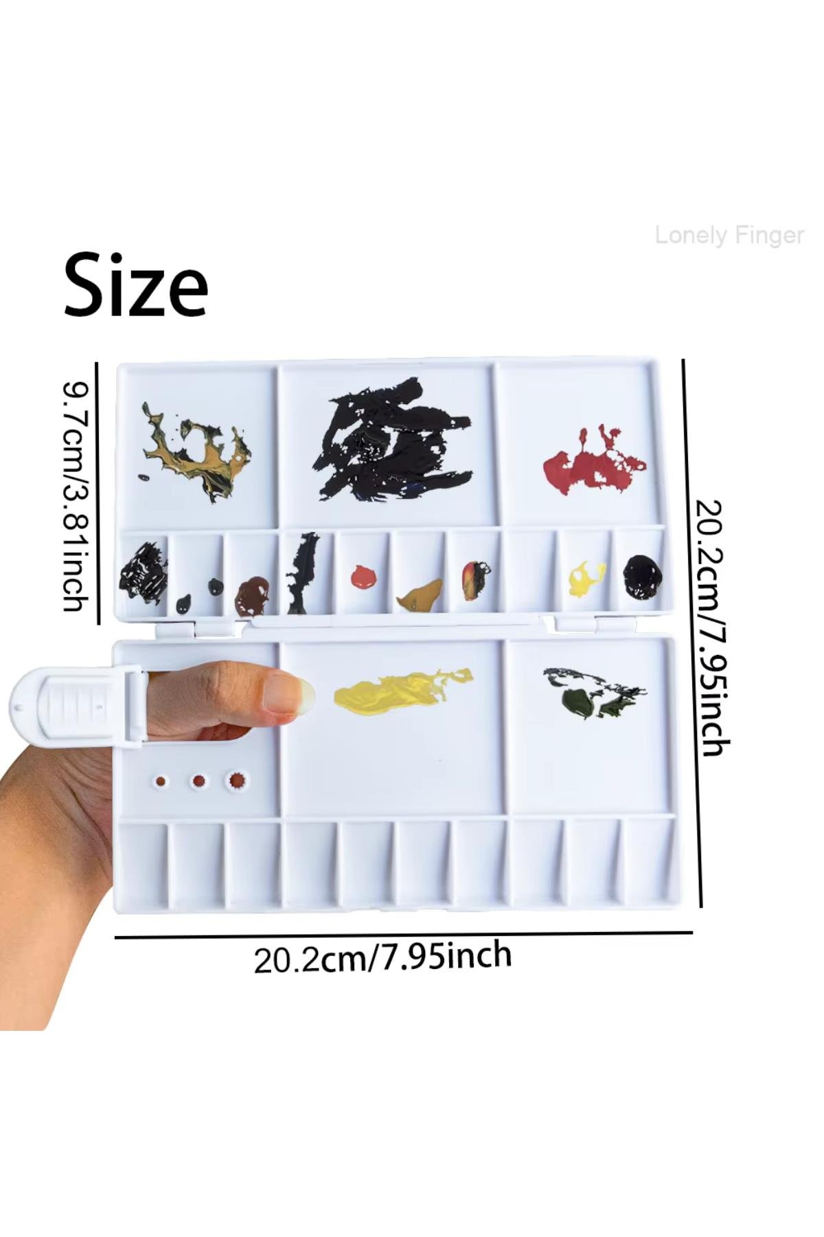 Kapaklı Resim Paleti, 20cm Plastik