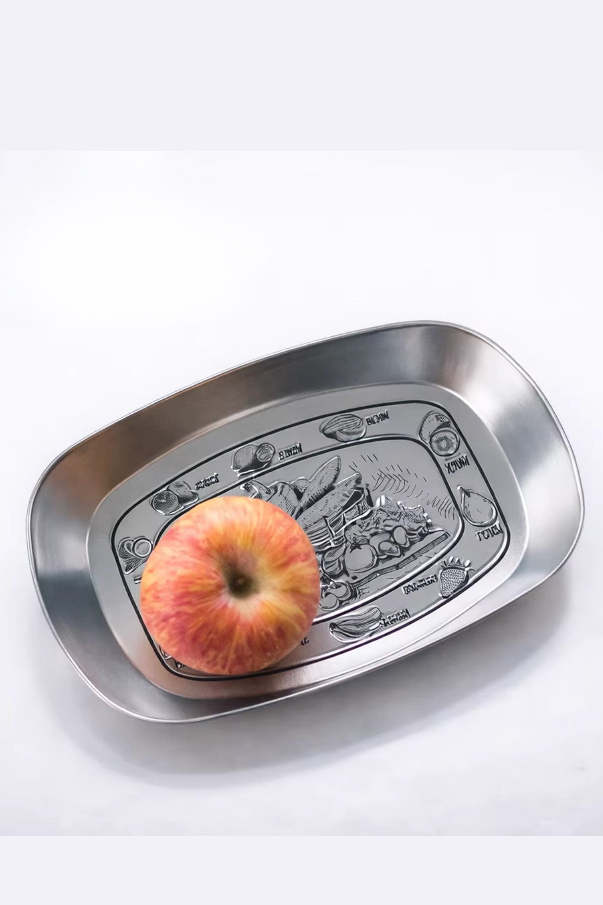 Meyve Tabağı Retro - Ekmek Tabağı 25x16 Cm (Meyve)