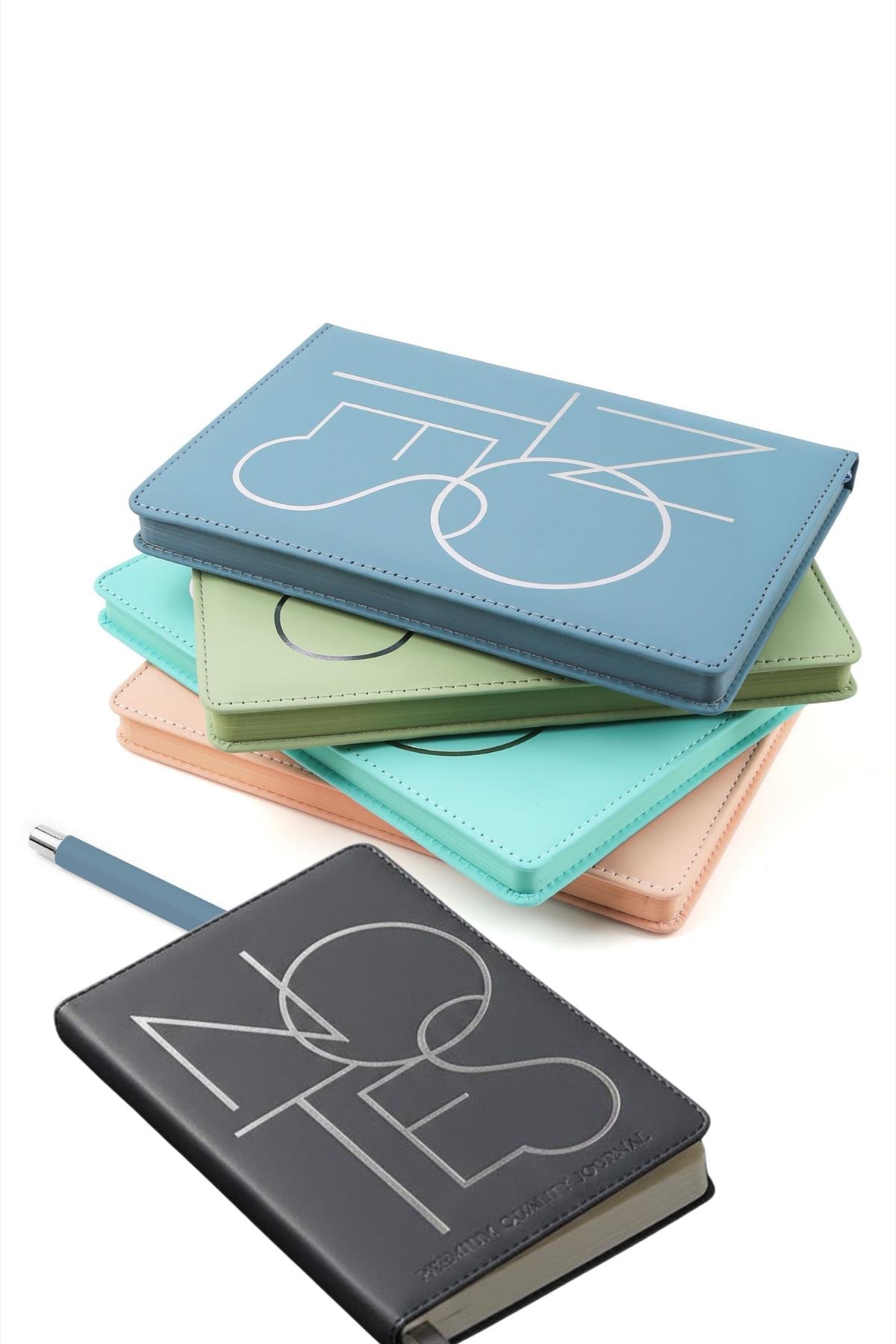 Notes Minimalist Soft PU Deri Not Defteri 14*21cm, 100gr Çizgili 192 Sayfa