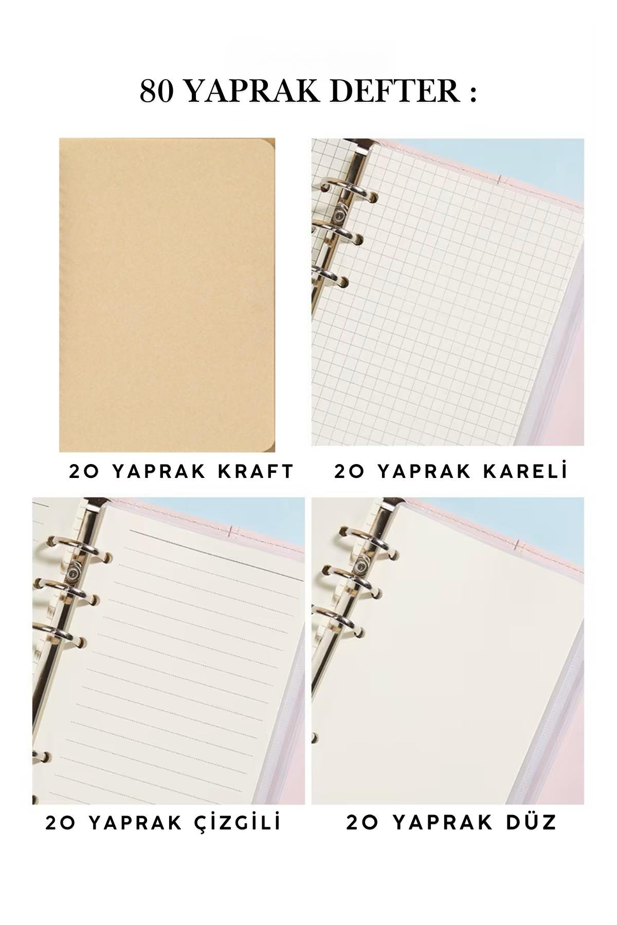 Organizer (Ajanda) Not Defteri, 13*19 cm, 80 Yaprak (90gr)