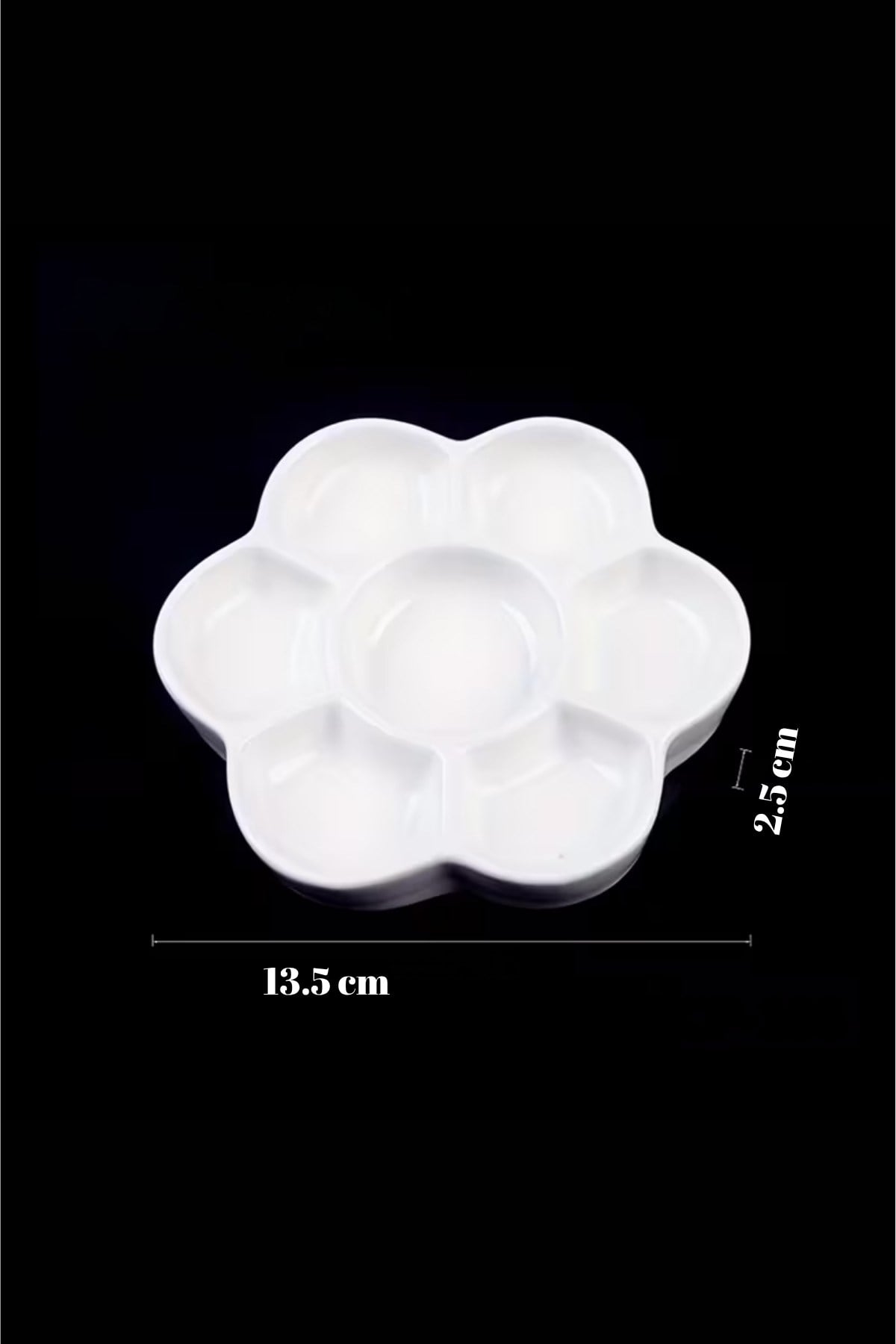 Profesyonel Porselen Çiçek Palet, İthal, Pürüzsüz Yüzey- 13.5 cm
