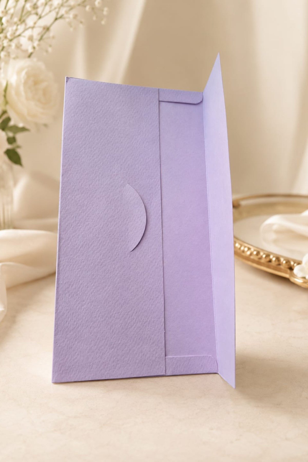 Renkli Dokulu Davetiye Zarfı 50 Adet 11*22cm 220gr (Baskısız boş Zarf)