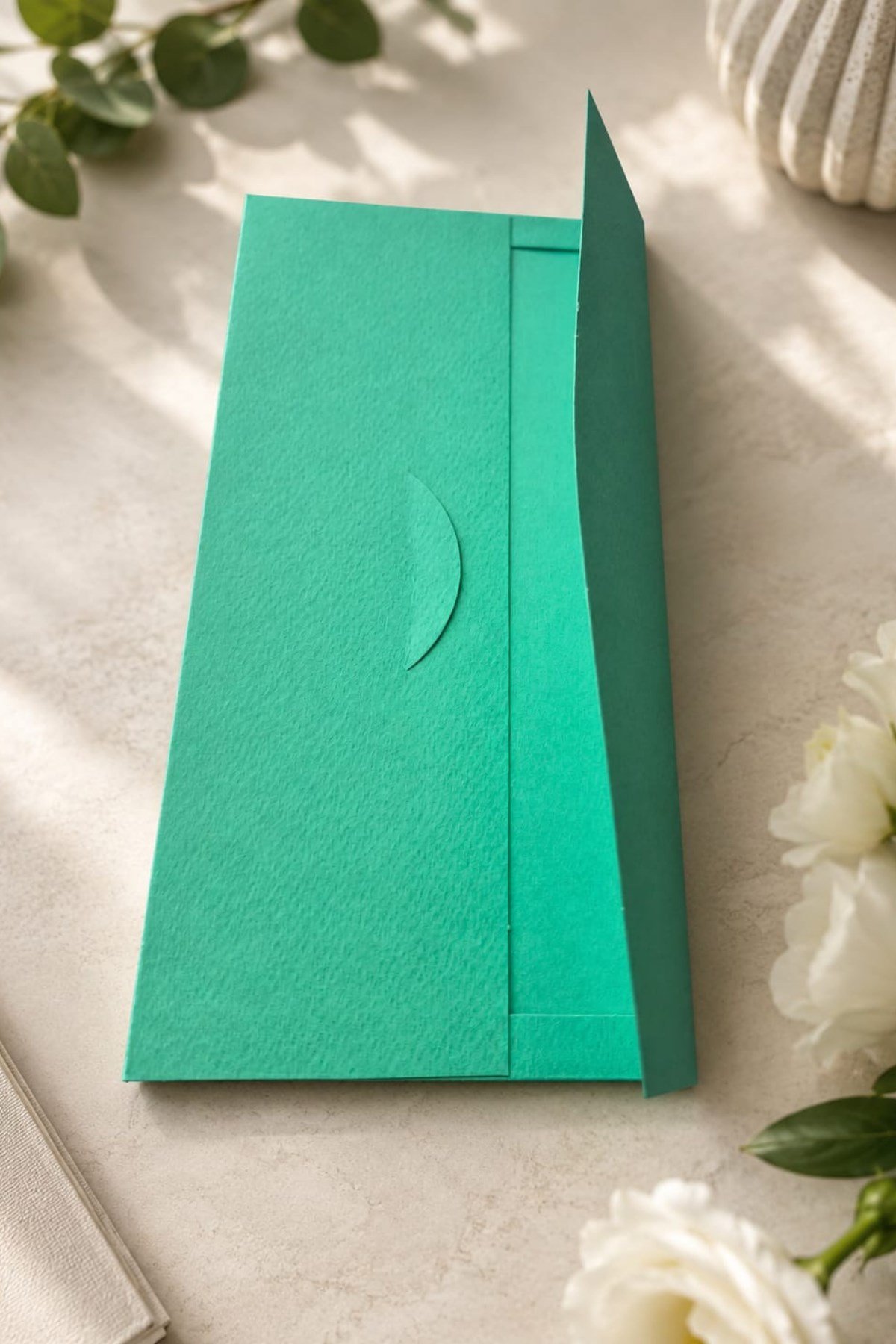 Renkli Dokulu Davetiye Zarfı 50 Adet 11*22cm 220gr (Baskısız boş Zarf)
