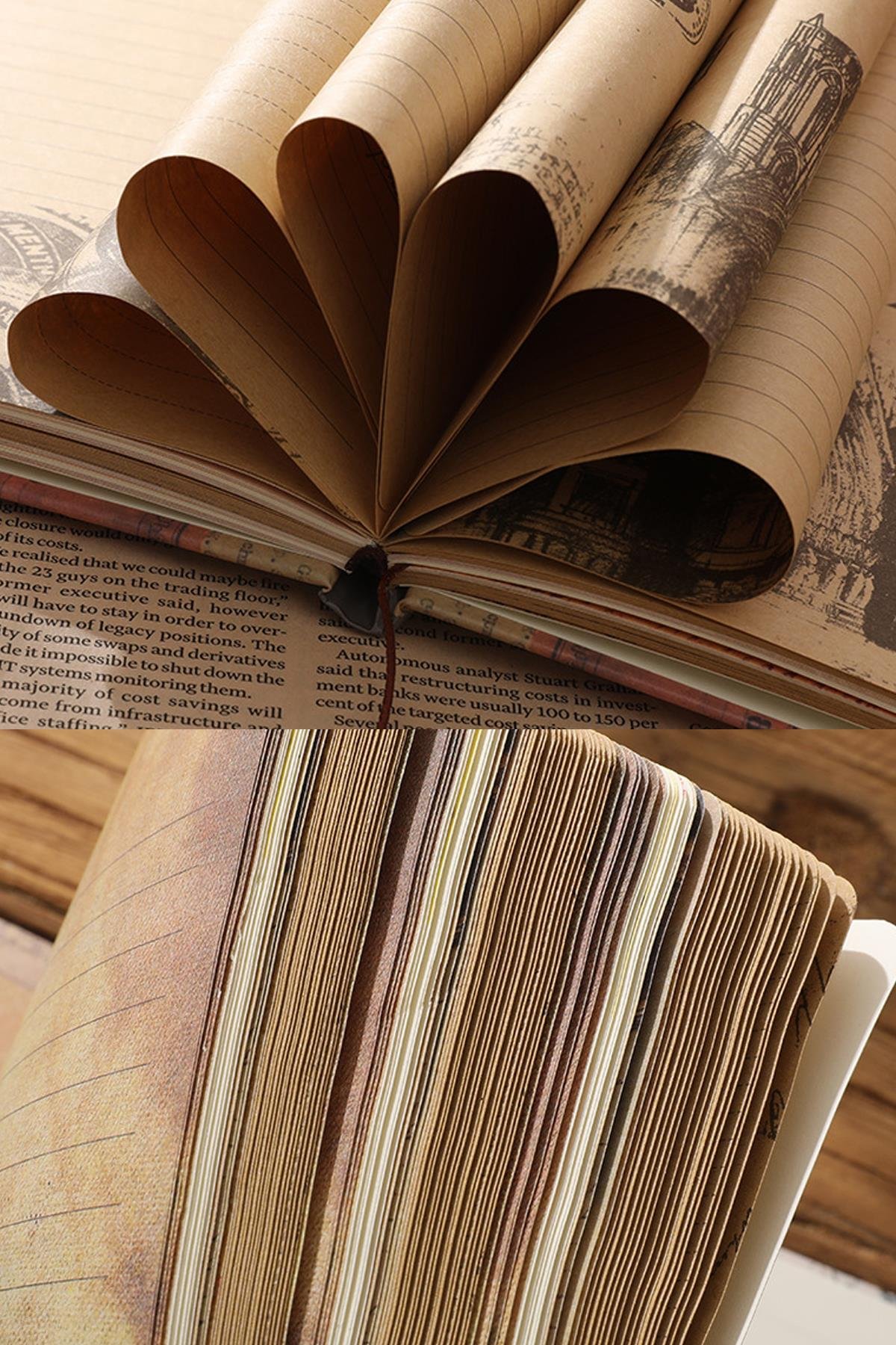 Retro Journal Defter-14x21 cm-100 Yaprak Sert Kapak