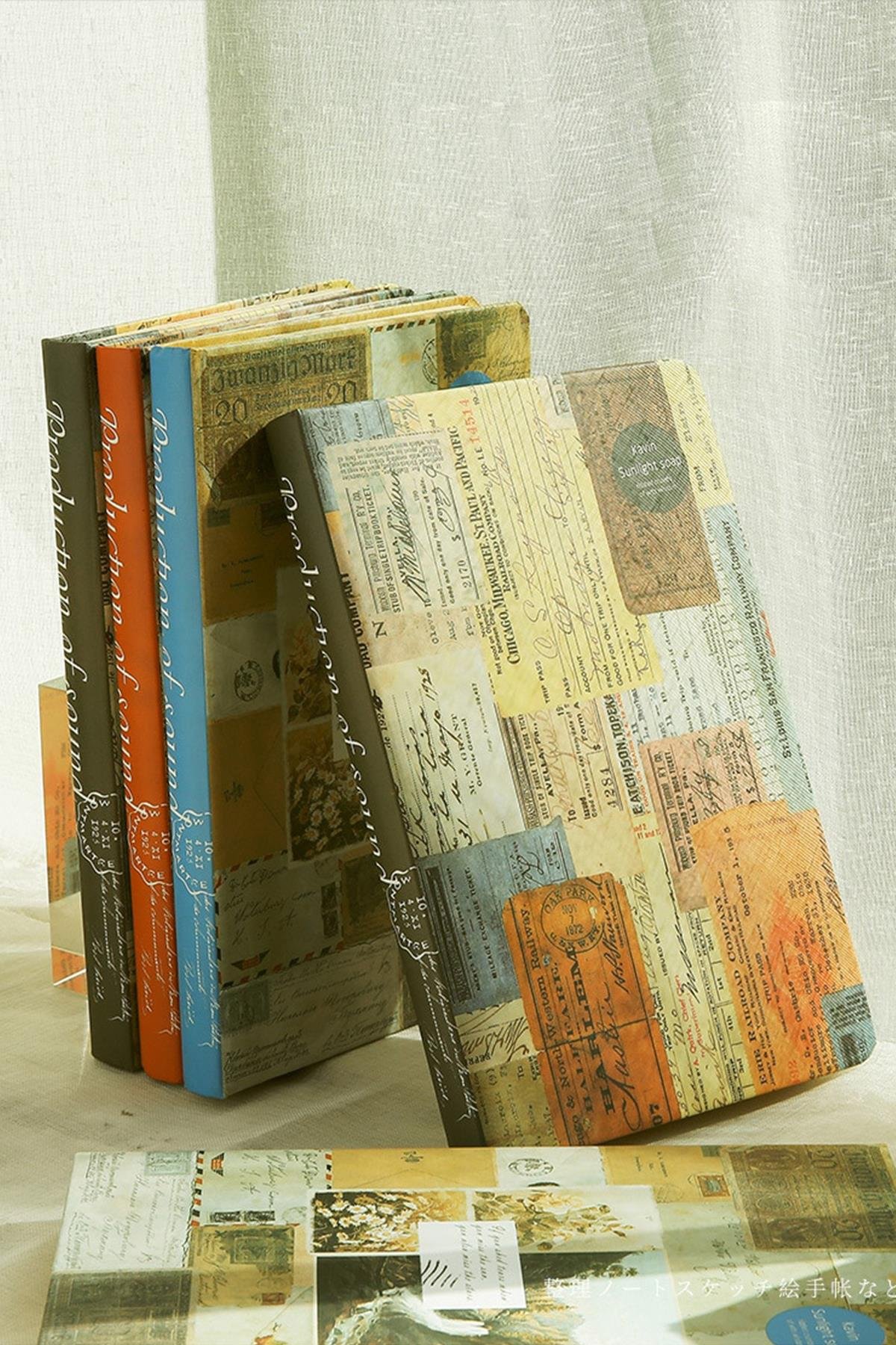 Retro Journal Defter-14x21 cm-100 Yaprak Sert Kapak