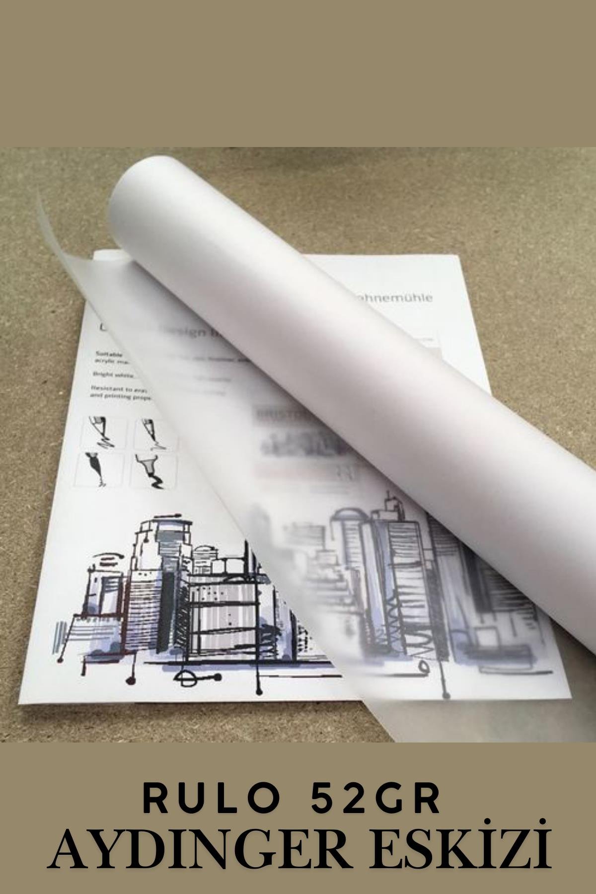 Rulo Aydınger Eskiz Kağıdı 52gr. 33cm*20 metre