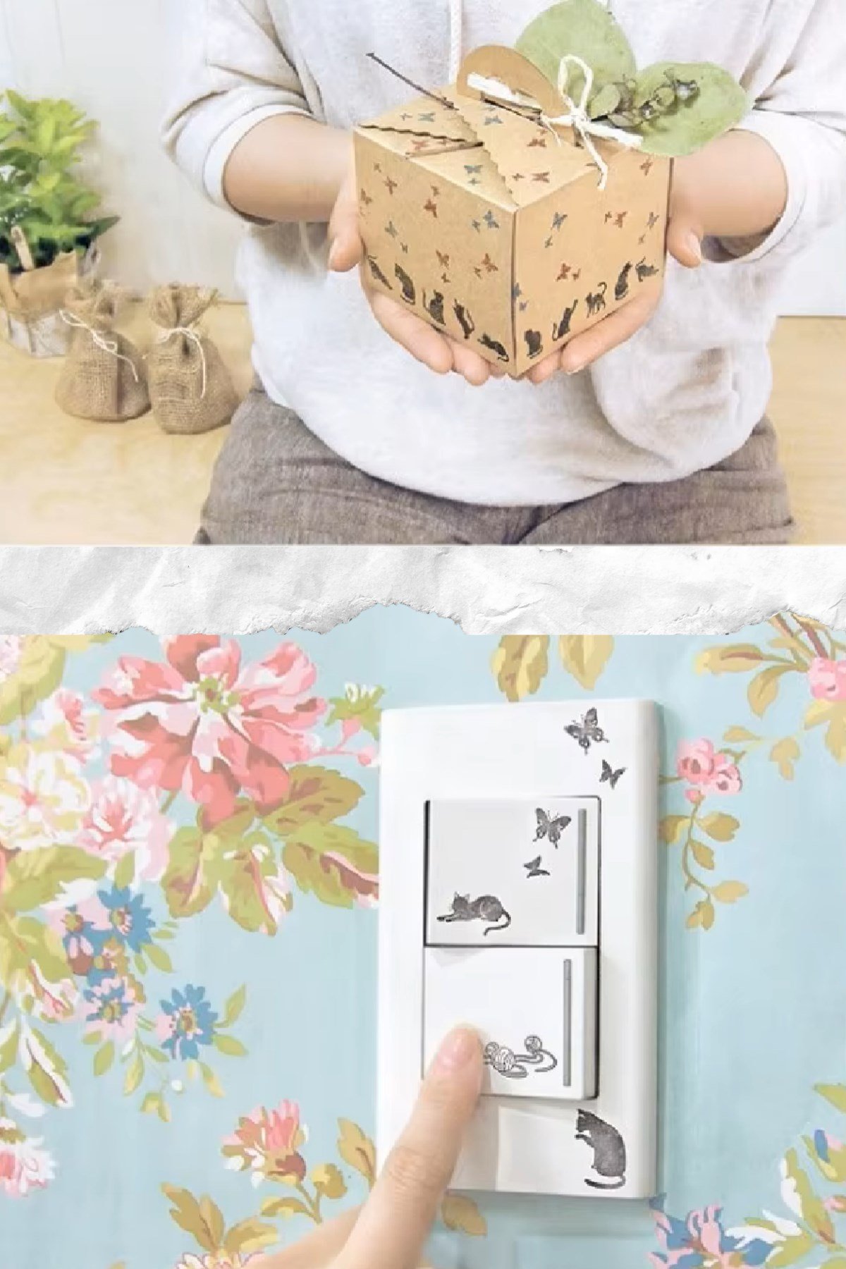 Scrapbook Kedi Damga Seti, 15 Parça+Metal Kutu+Istampa (DIY-Kendin Yap) Eva