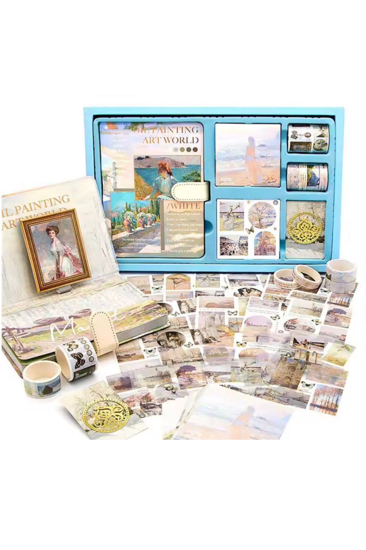Van Gogh - Monet - Journal Defter Hediye Seti (Turkuaz)