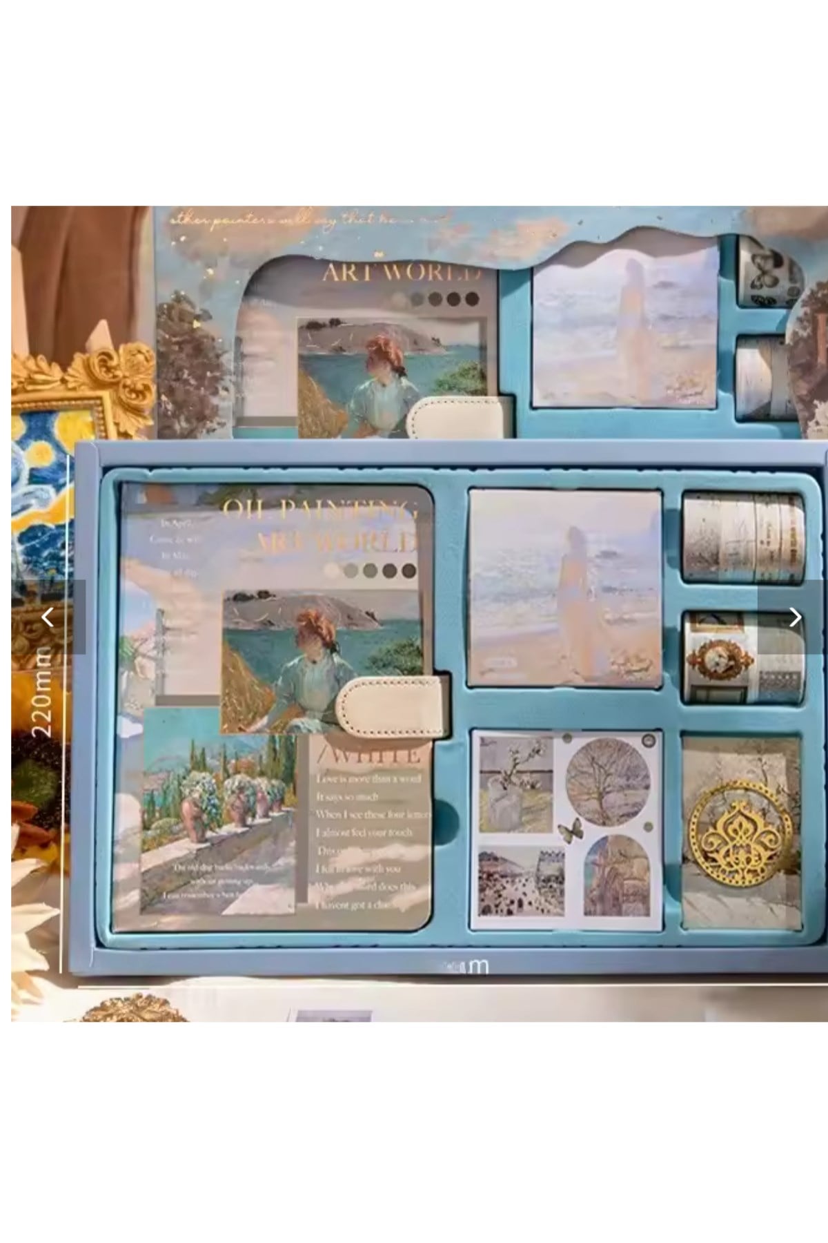 Van Gogh - Monet - Journal Defter Hediye Seti (Turkuaz)