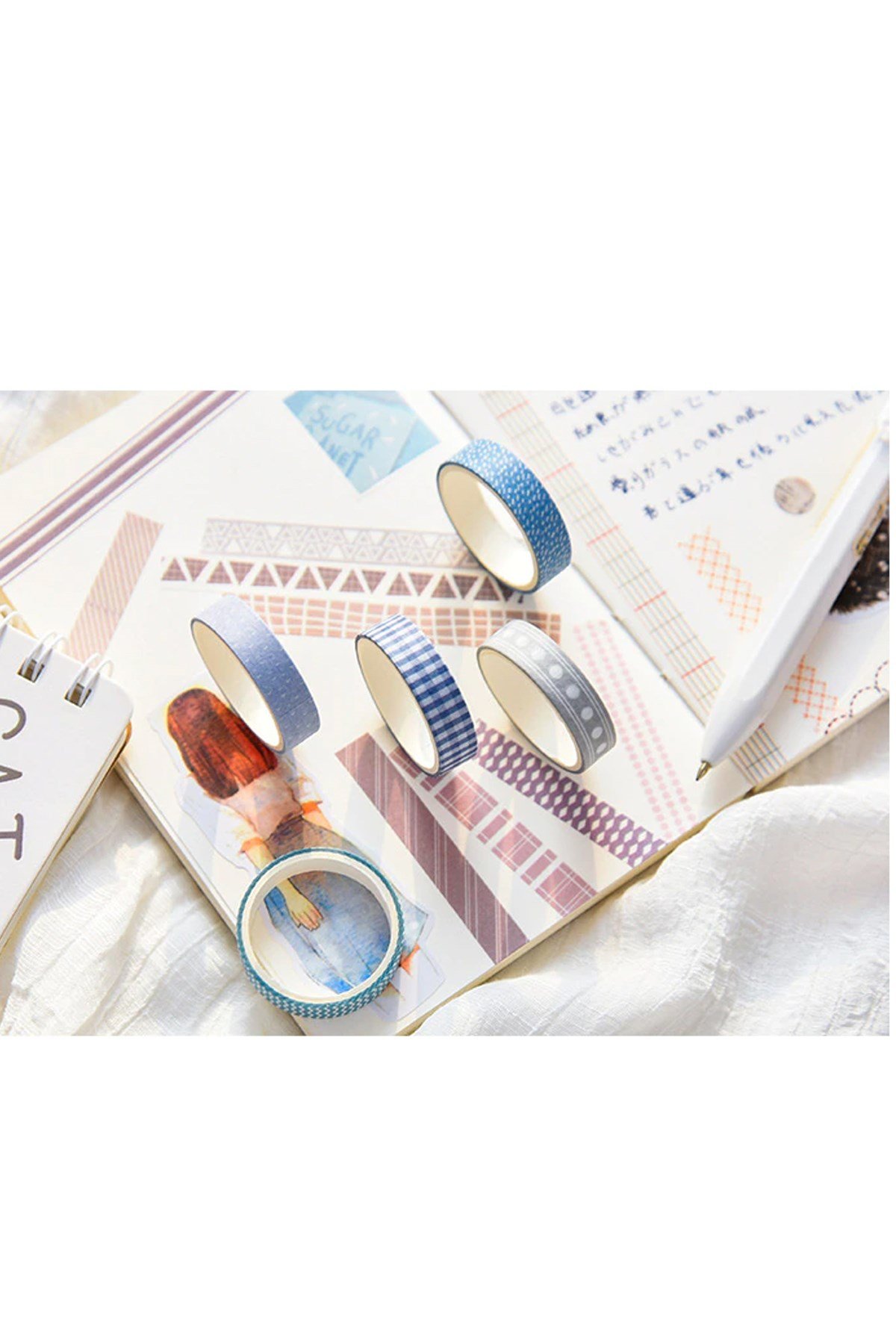 Washi Dekor Bant Seti 5'li 1 cm x 2 mt -M7-399