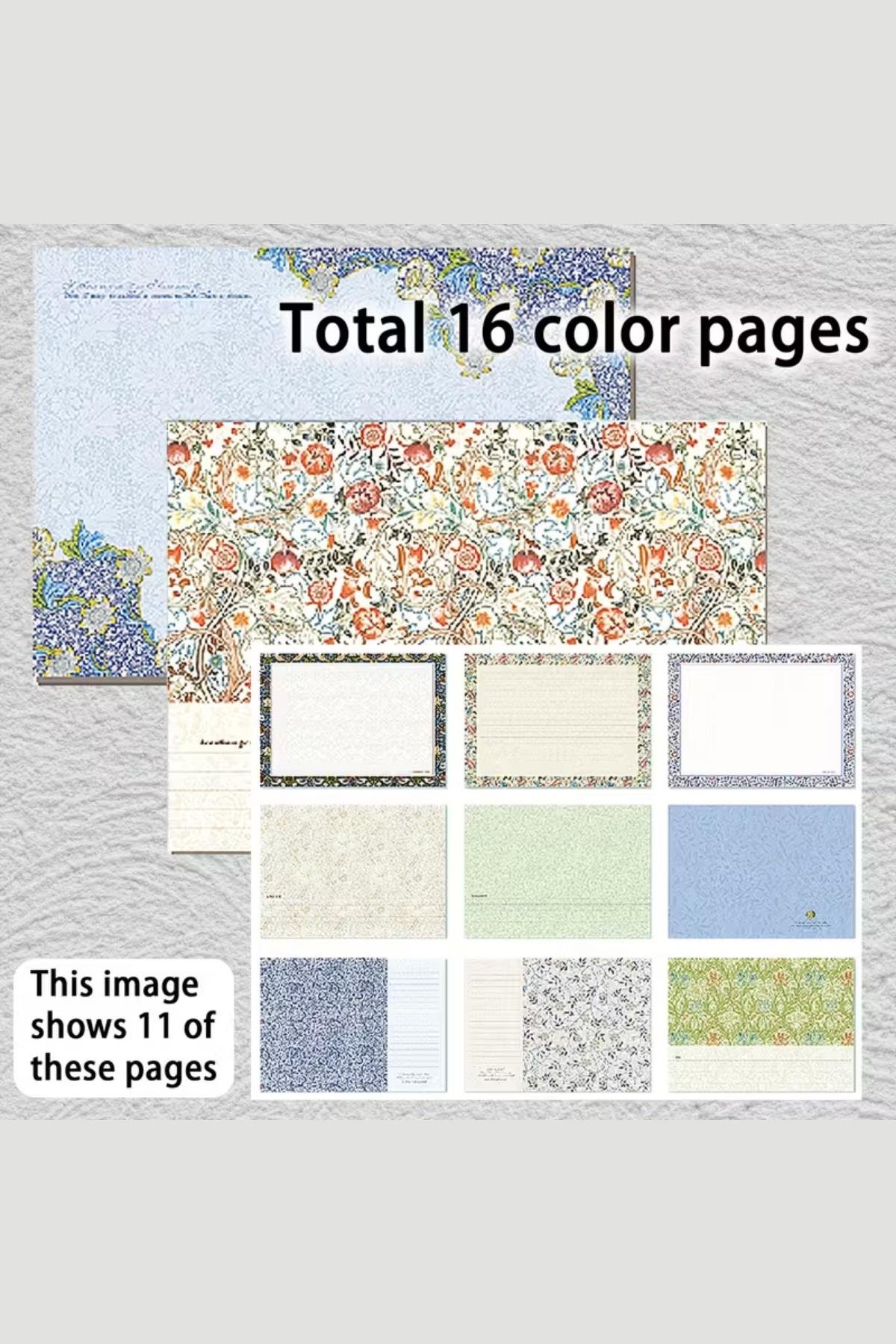 William Morris Journal Not Defteri, 14*21cm 256 Sayfa, 100gr Desenli Kağıtlar