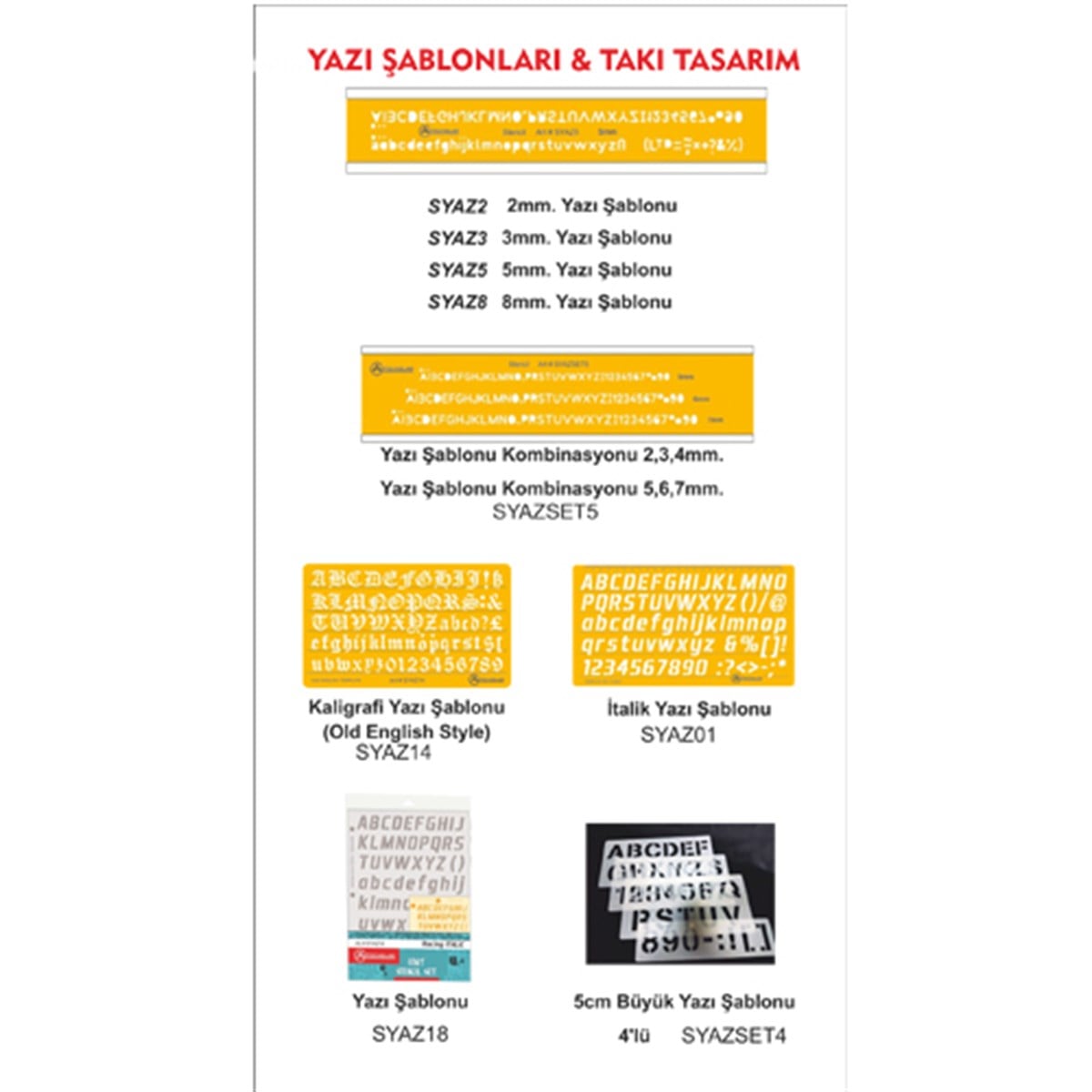 YAZI ŞABLONU 15,4*28,2 CM  -  AKRİLİK (SYAZ18)