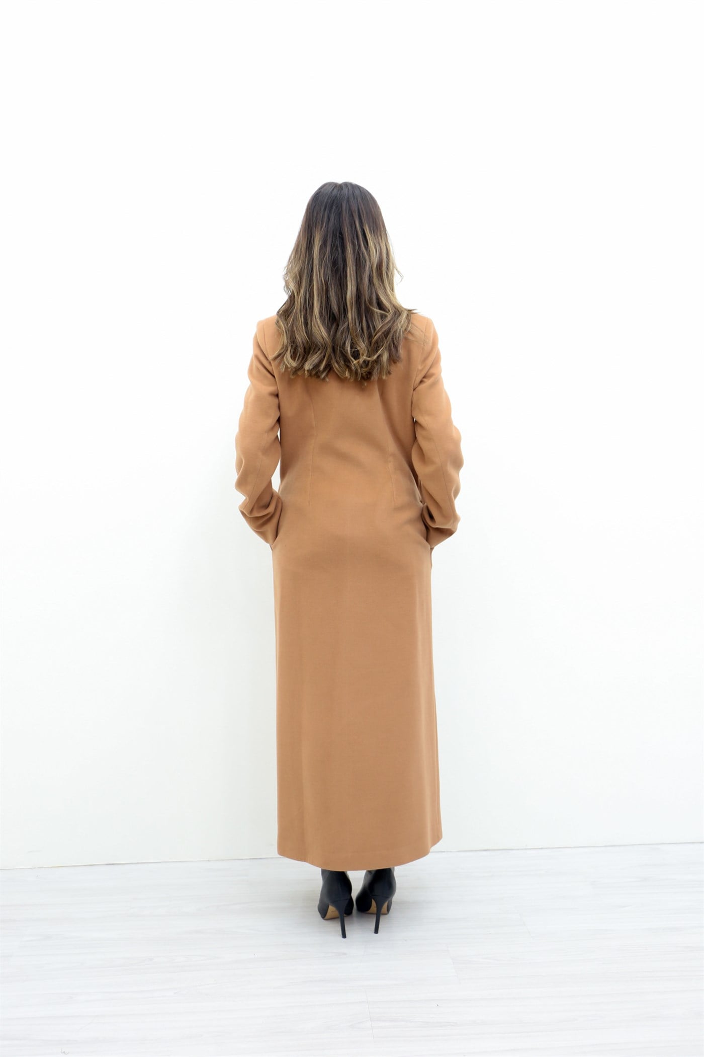 Armine Çıt Çıtlı Manto - Camel
