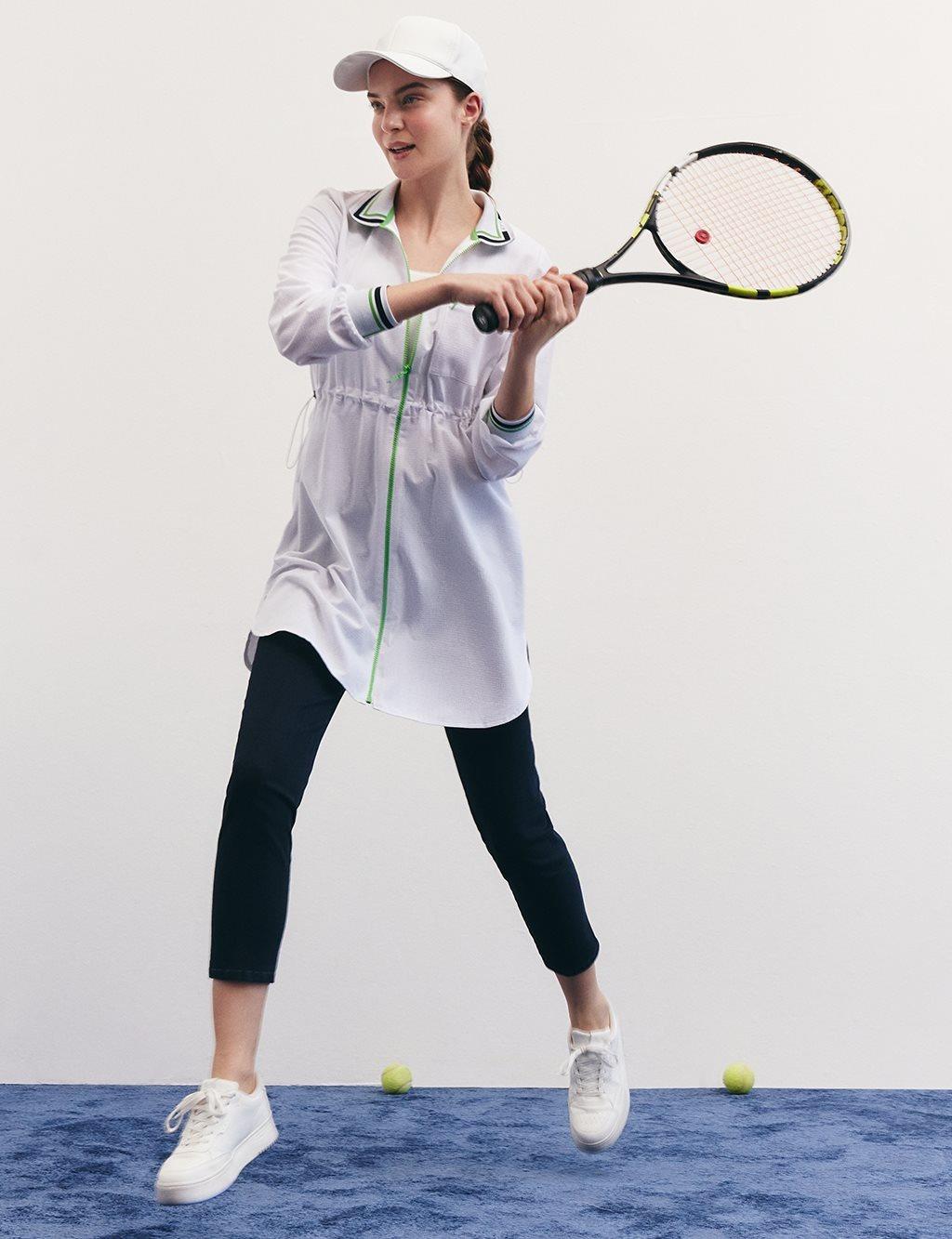 Kayra Beli Ayarlanabilir Rayon Tunik - Optik Beyaz