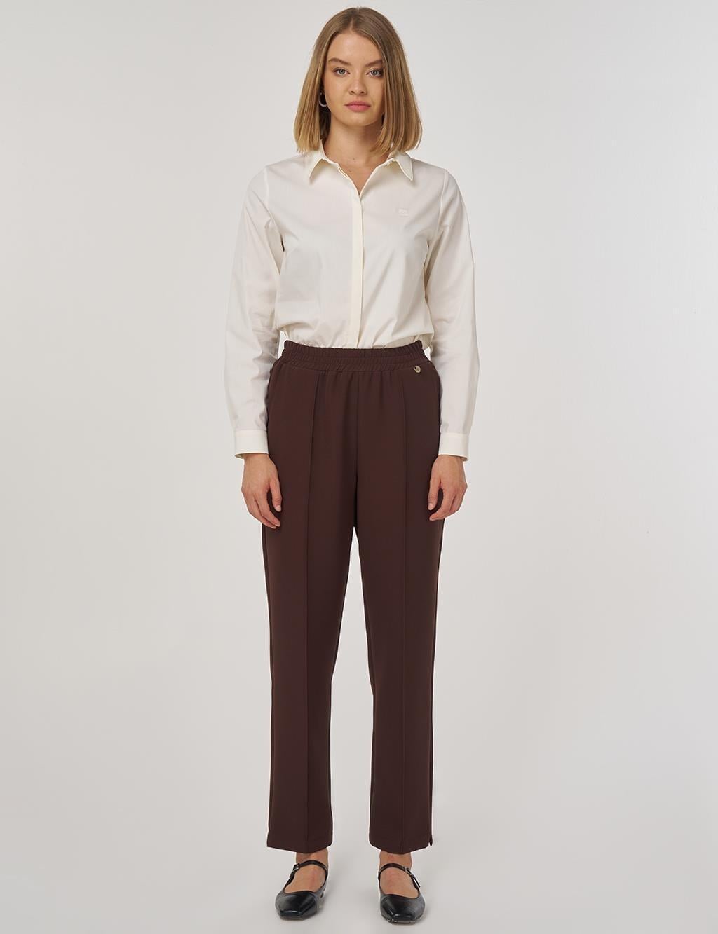 Kayra Cep Detaylı Klasik Pantolon KA-A25-19050 - K. Kahve