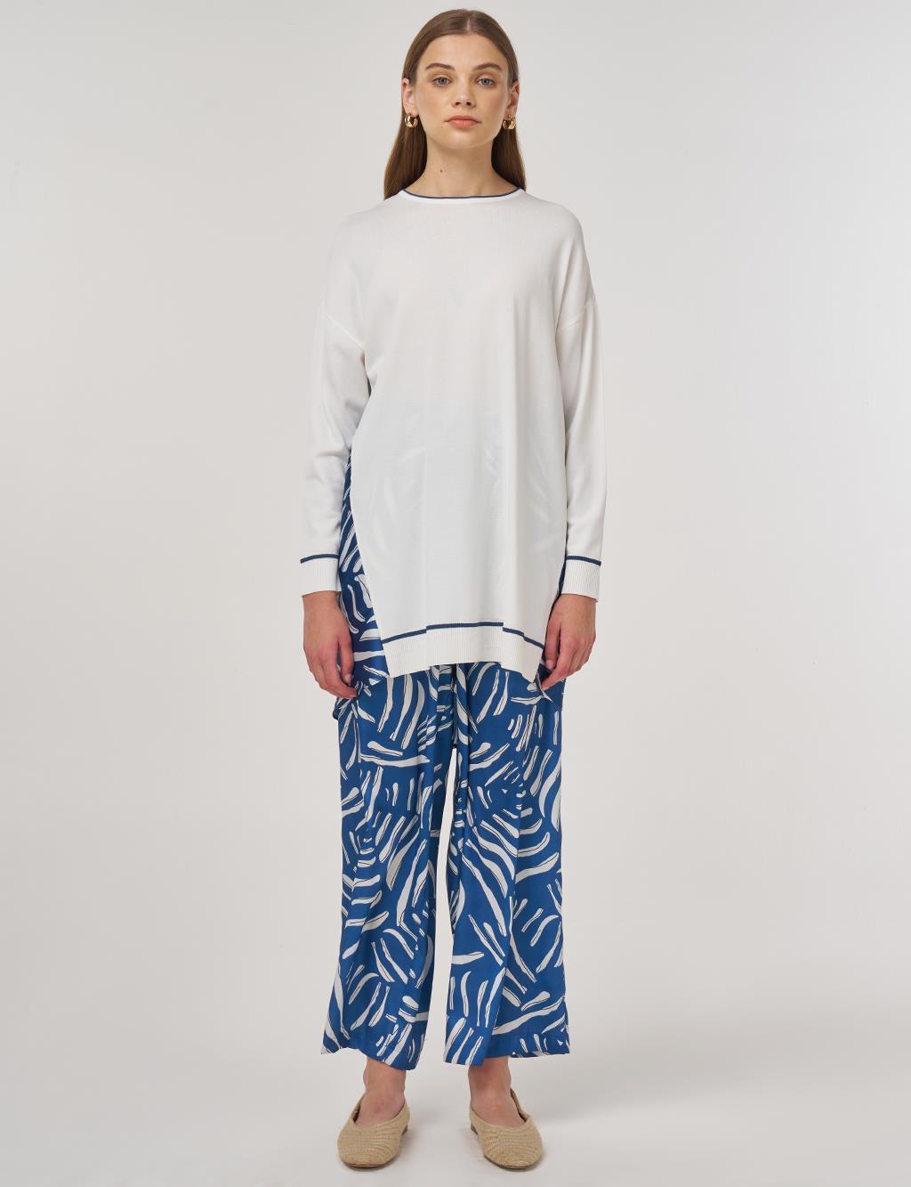 Kayra Garnili Rayon Pantolonlu Takım KA-B25-TRK13 - Lacivert
