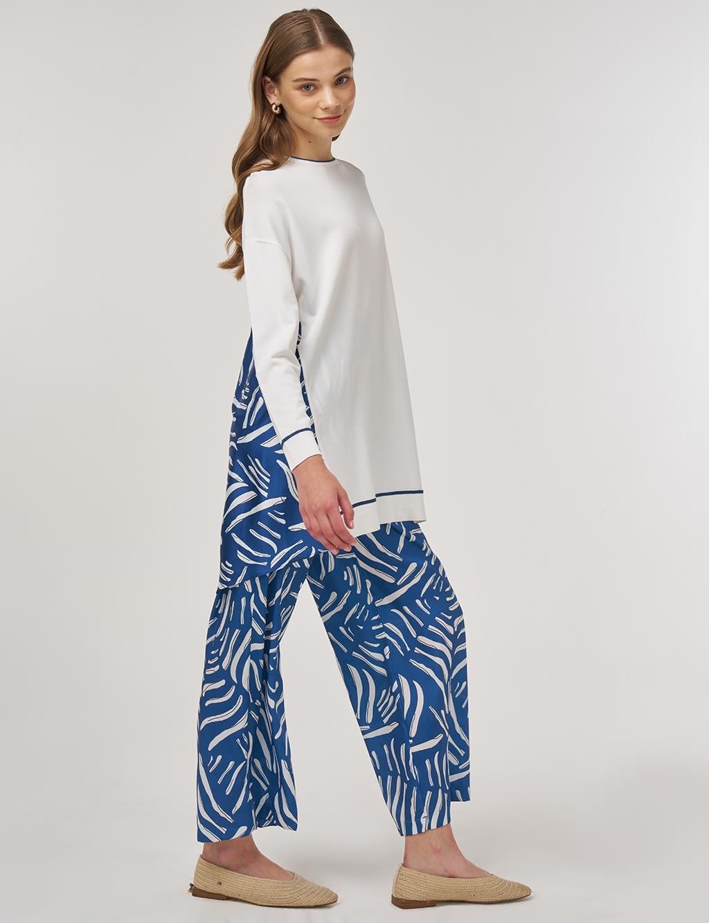 Kayra Garnili Rayon Pantolonlu Takım KA-B25-TRK13 - Lacivert