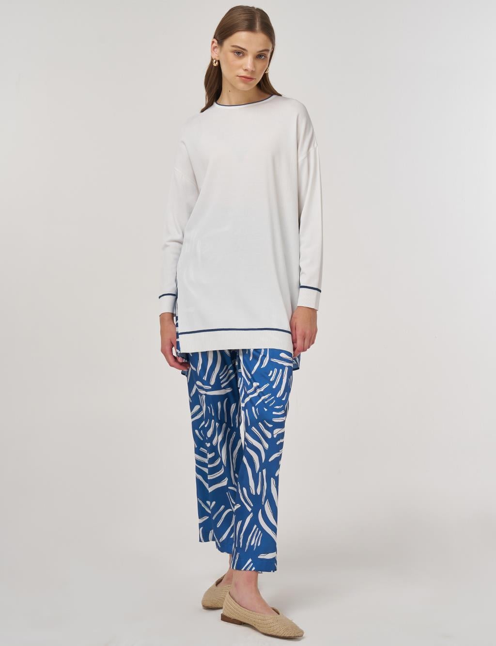 Kayra Garnili Rayon Pantolonlu Takım KA-B25-TRK13 - Lacivert