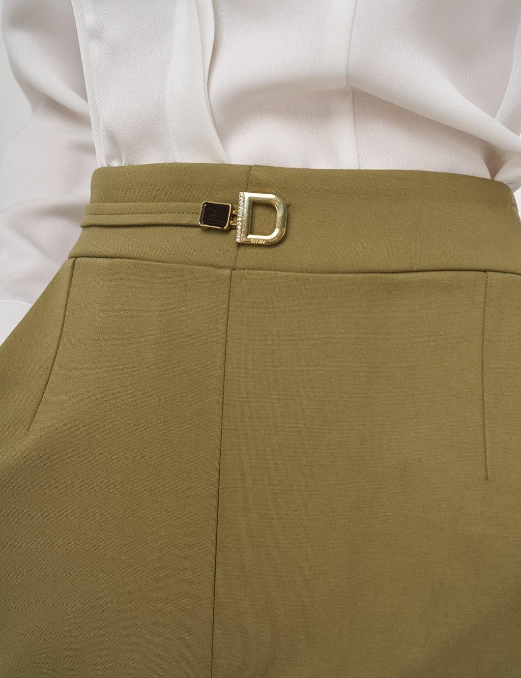 Kayra Metal Tokalı Boru Paça Pantolon KA-A25-19010 - Haki