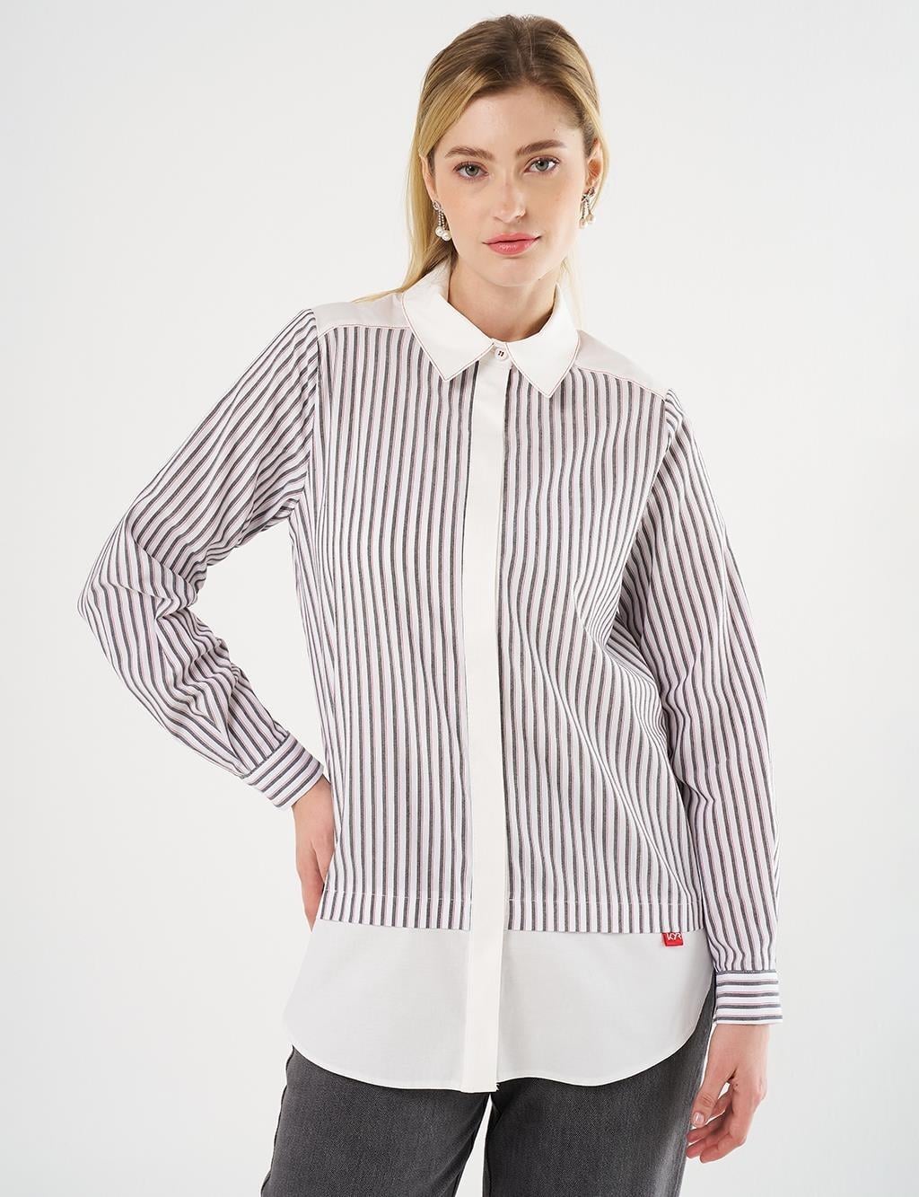 Kayra Tunik Detaylı Modal Tunik - Siyah