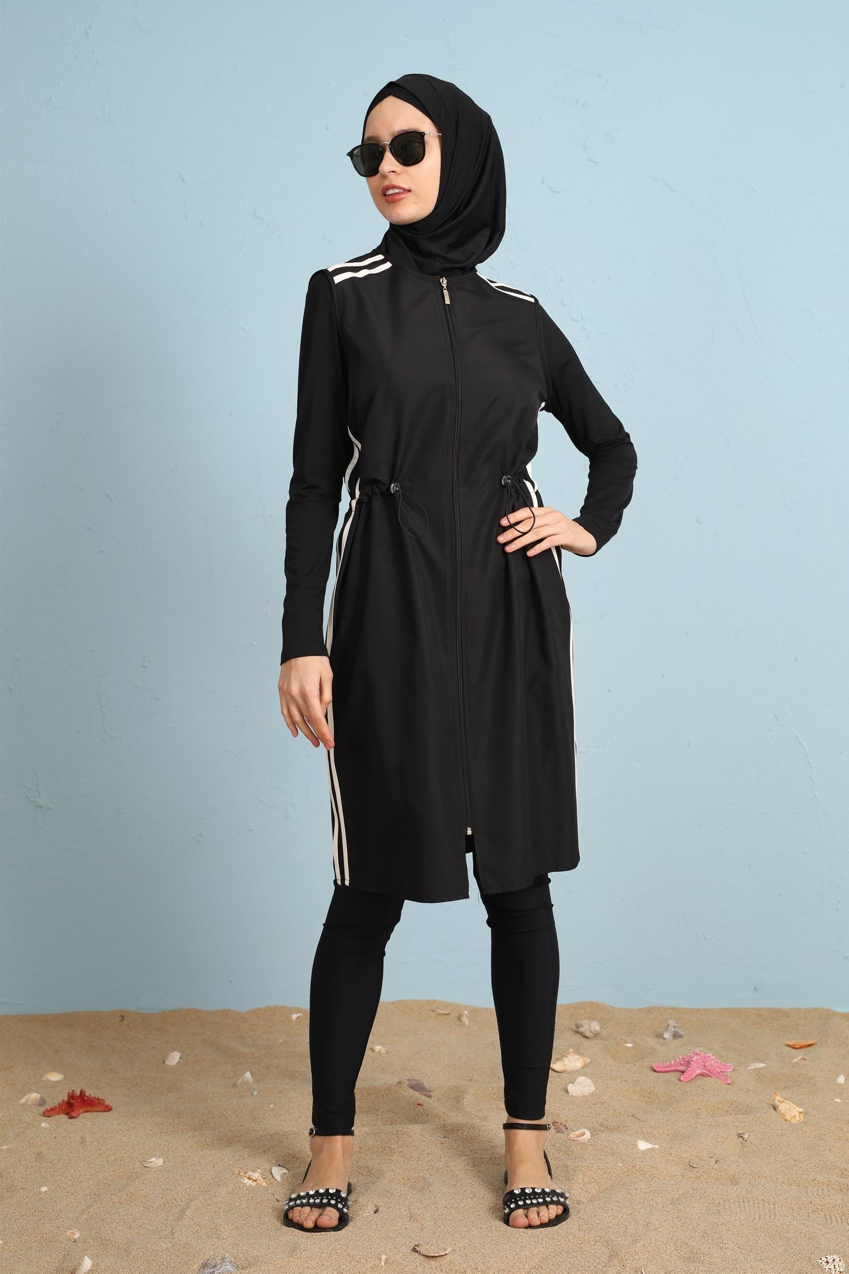 Moodbasic Beyaz Biyeli Mayo Sw12.0086 - Siyah