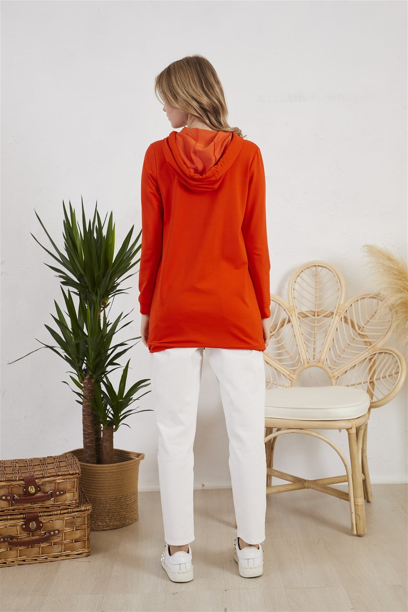 Moodbasic Yazılı Tunik - Mercan