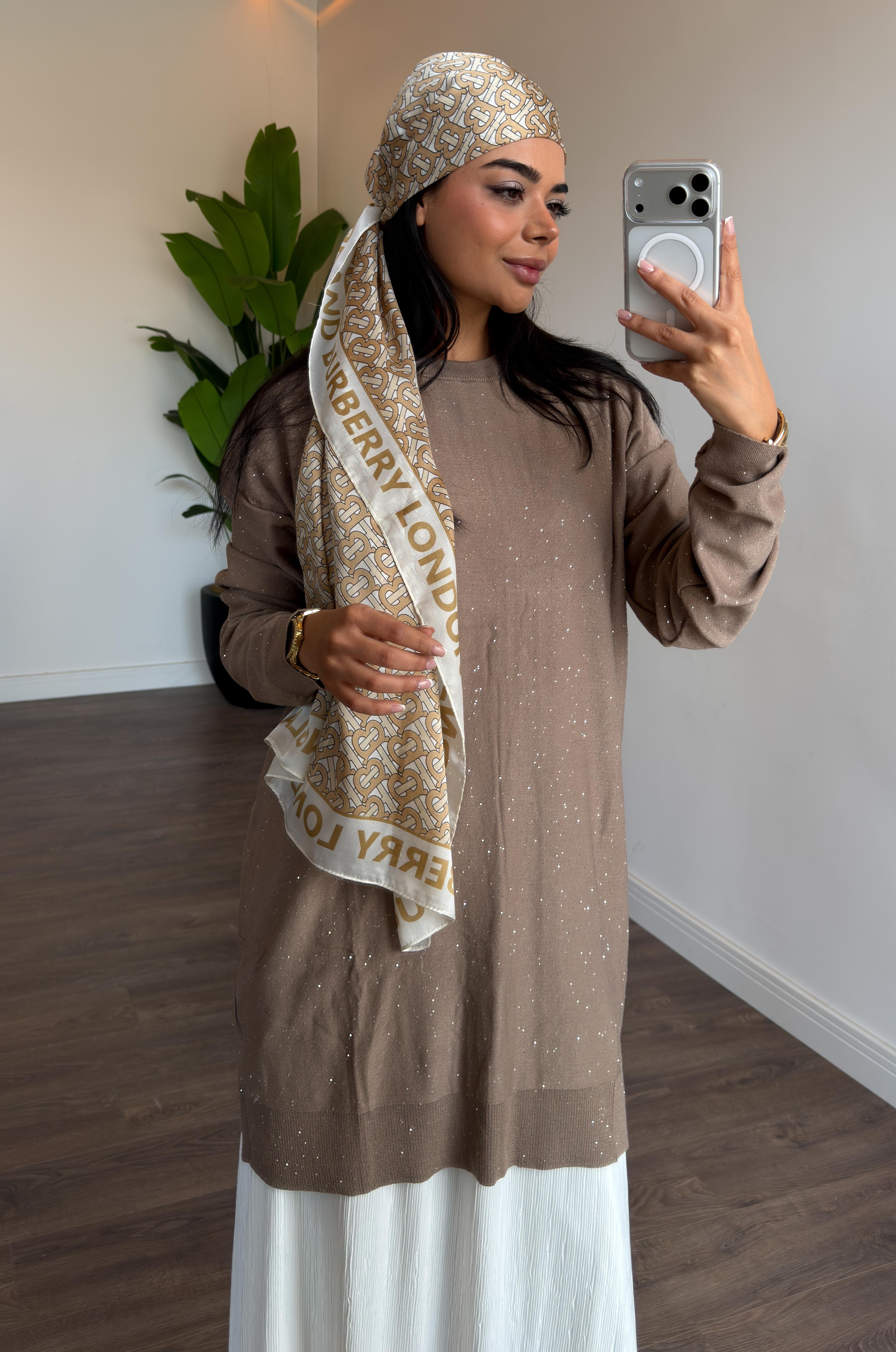 Pul Detaylı Oversize Tunik - vizon